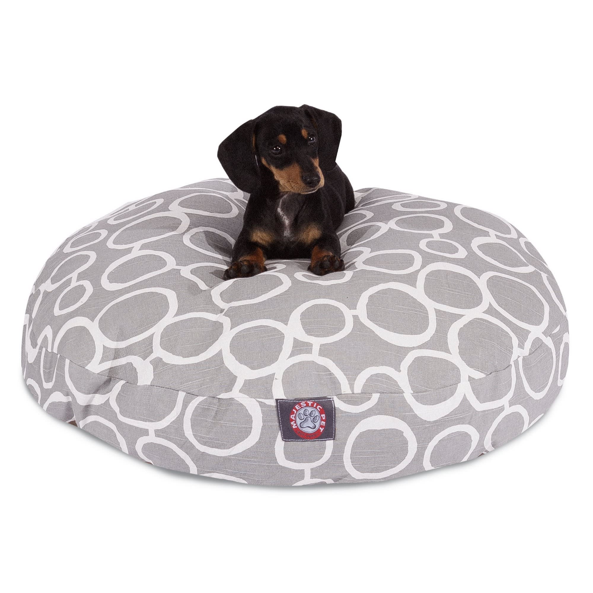 Majestic Pet Fusion Gray Round Pet Bed, 30 L x 30 W, Small