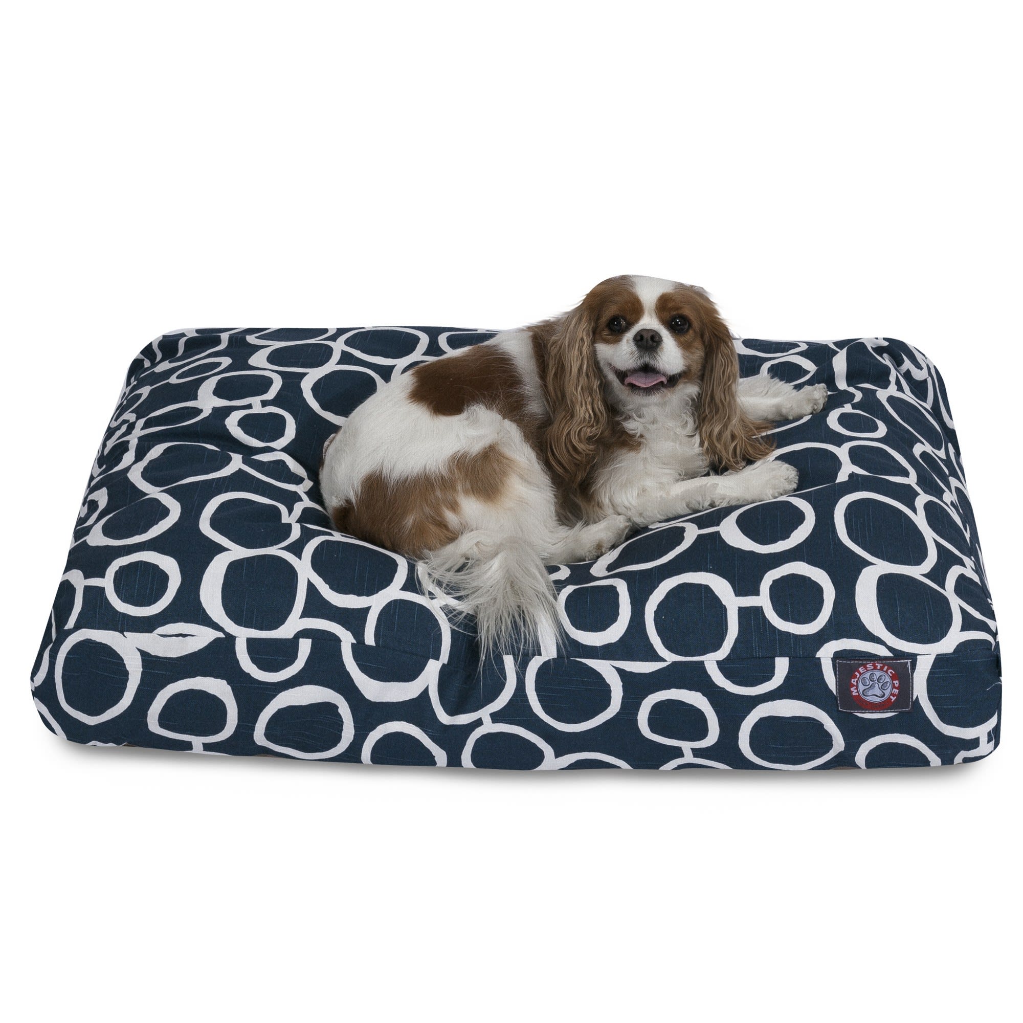 Majestic Pet Navy Blue Fusion Shredded Memory Foam Rectangle Dog Bed 44 L x 36 W Petco