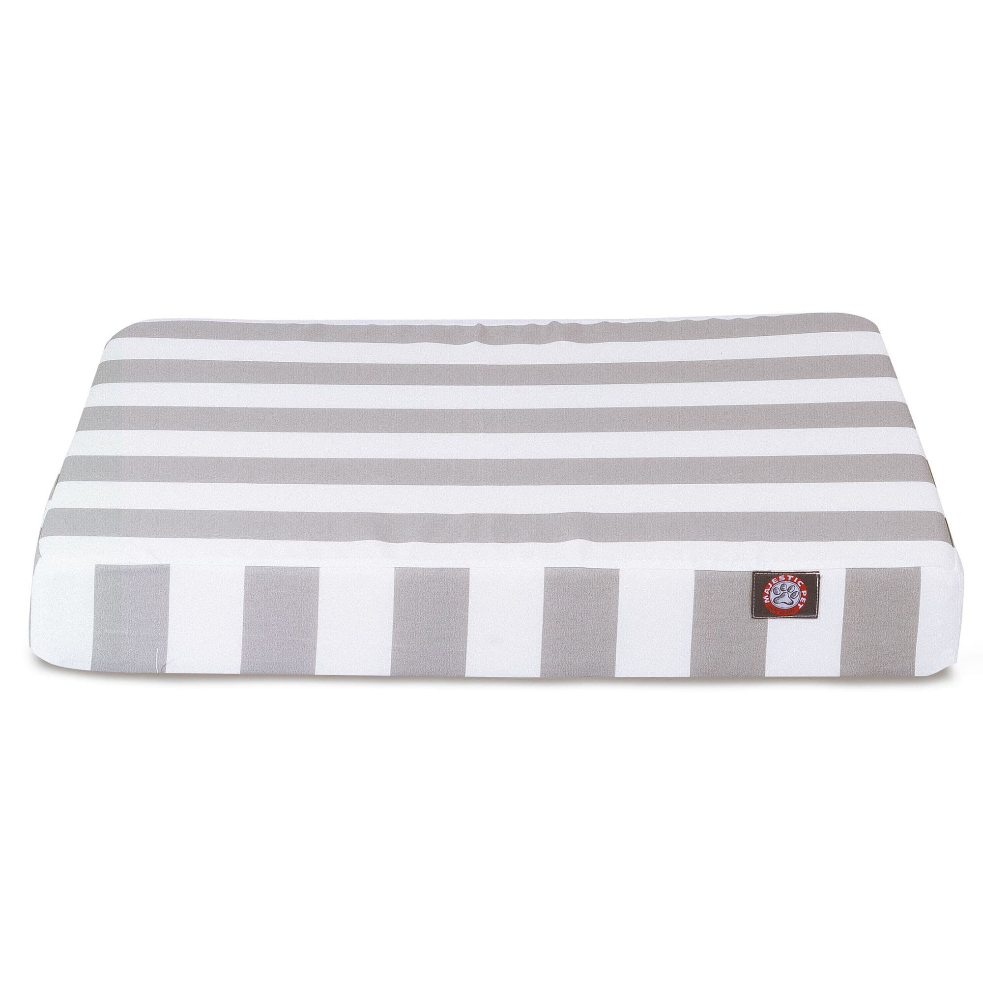 Majestic Pet Gray Vertical Stripe Memory Foam Dog Bed, 27