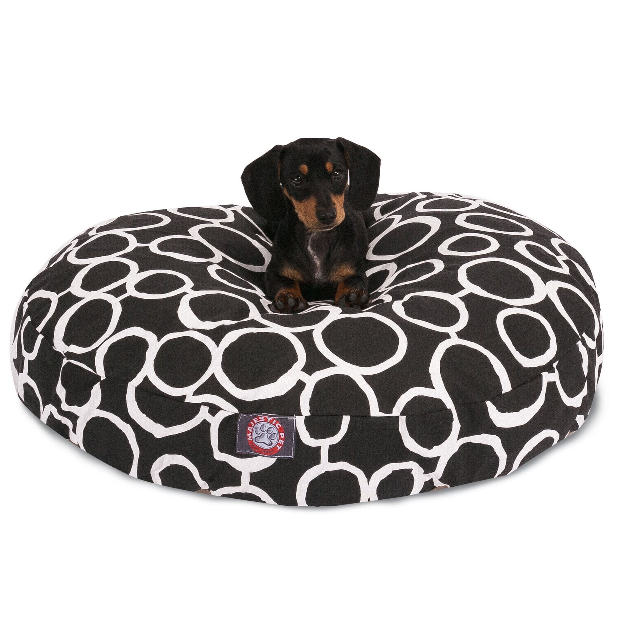 Majestic Pet Fusion Black Round Pet Bed, 30 L x 30 W, Small