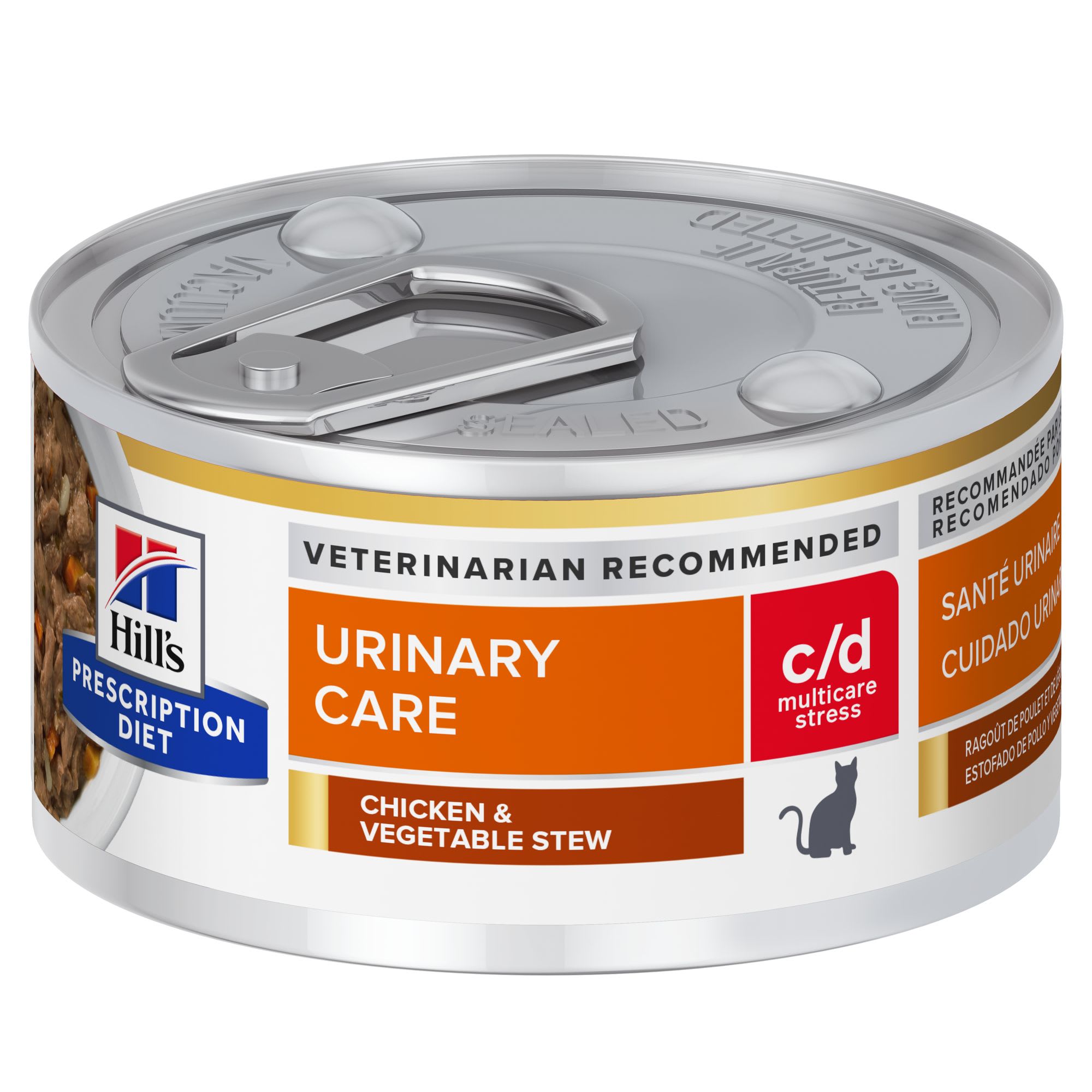 Hill s Prescription Diet c d Multicare Stress Urinary Care Chicken Vegetable Stew Canned Cat Food 2.9 oz. Case of 24