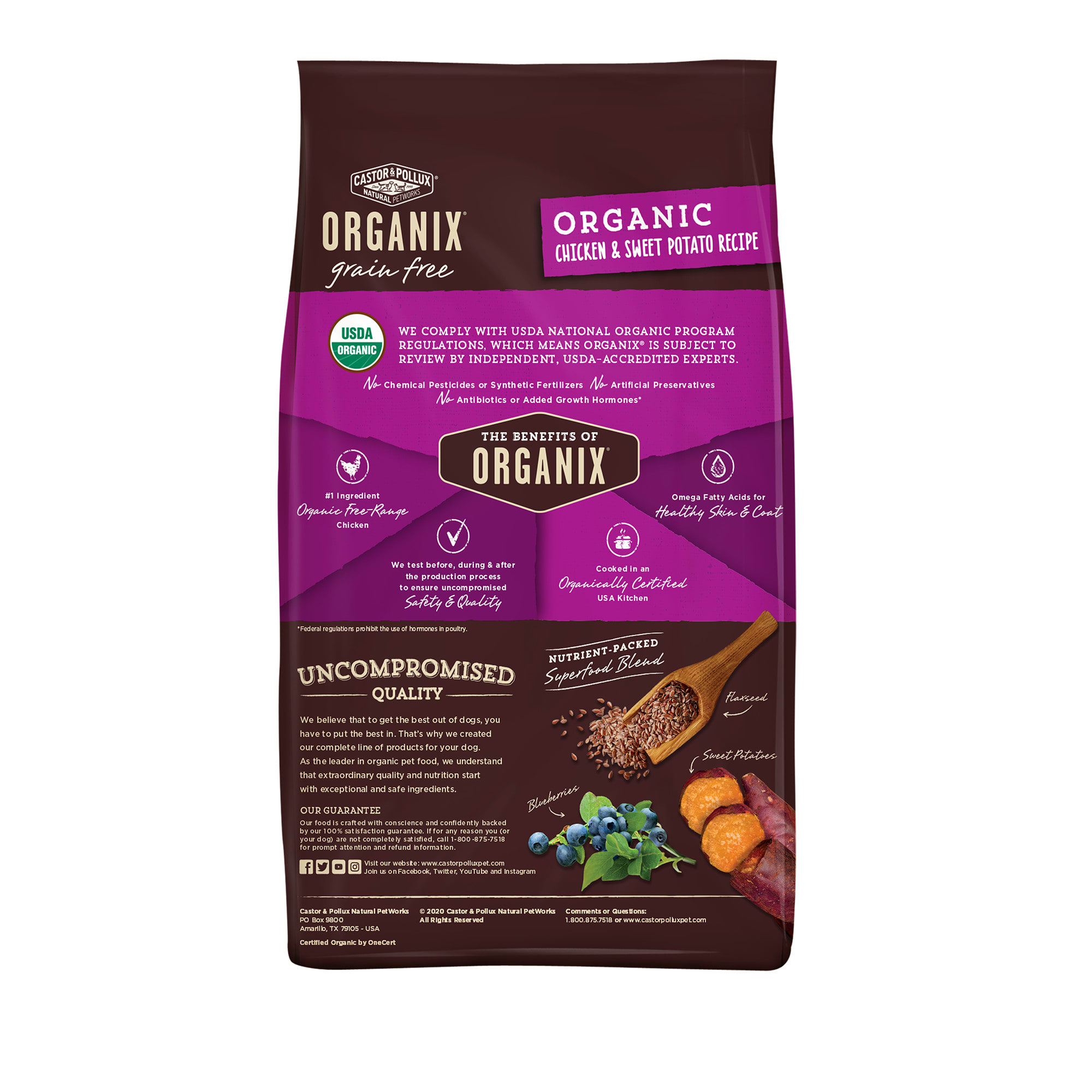 Castor Pollux Organix Grain Free Organic Chicken Sweet Potato