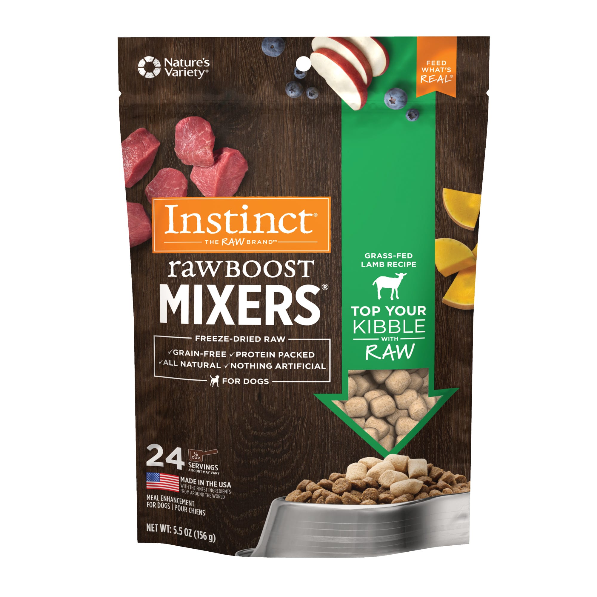Instinct FreezeDried Raw Boost Mixers GrainFree Lamb Recipe Dog Food