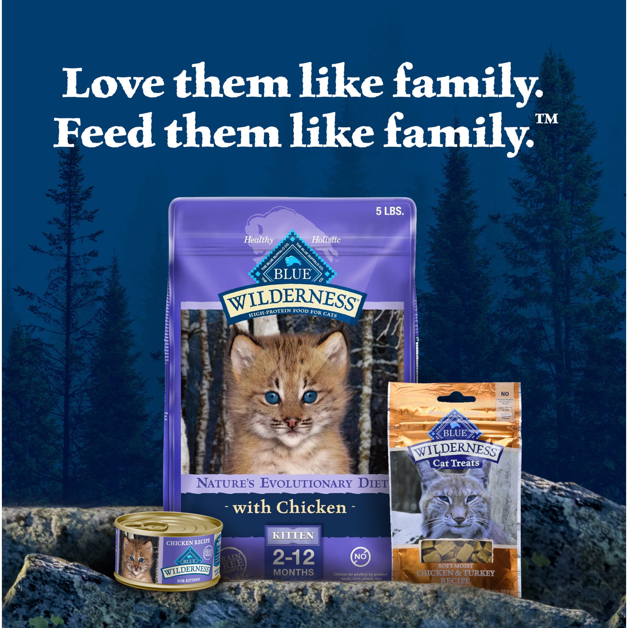 Blue Buffalo Blue Wilderness Kitten Variety Pack Cat Food 3 oz