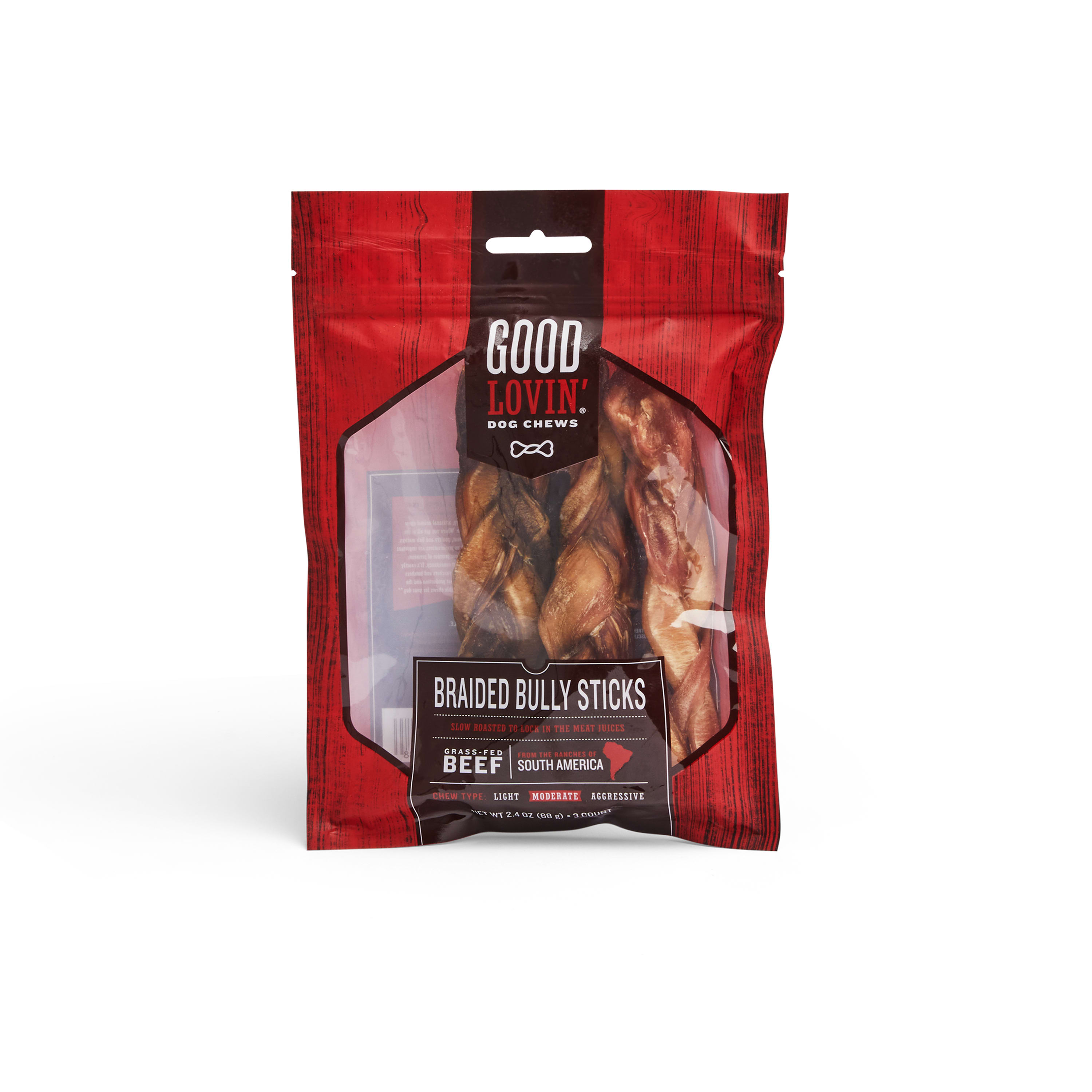 Good Lovin' Braided Bully Stick Dog Chew, 7inch, Pack of 3 Petco