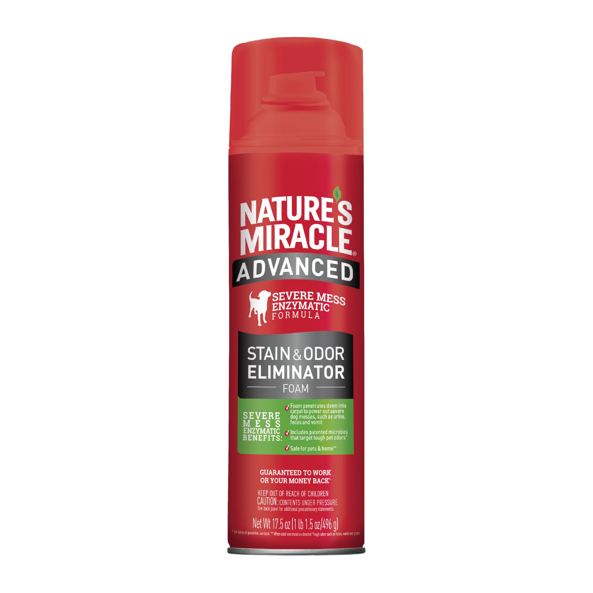 Nature s Miracle Advanced Stain Odor Remover Foam Dogs 17.5 oz. Petco