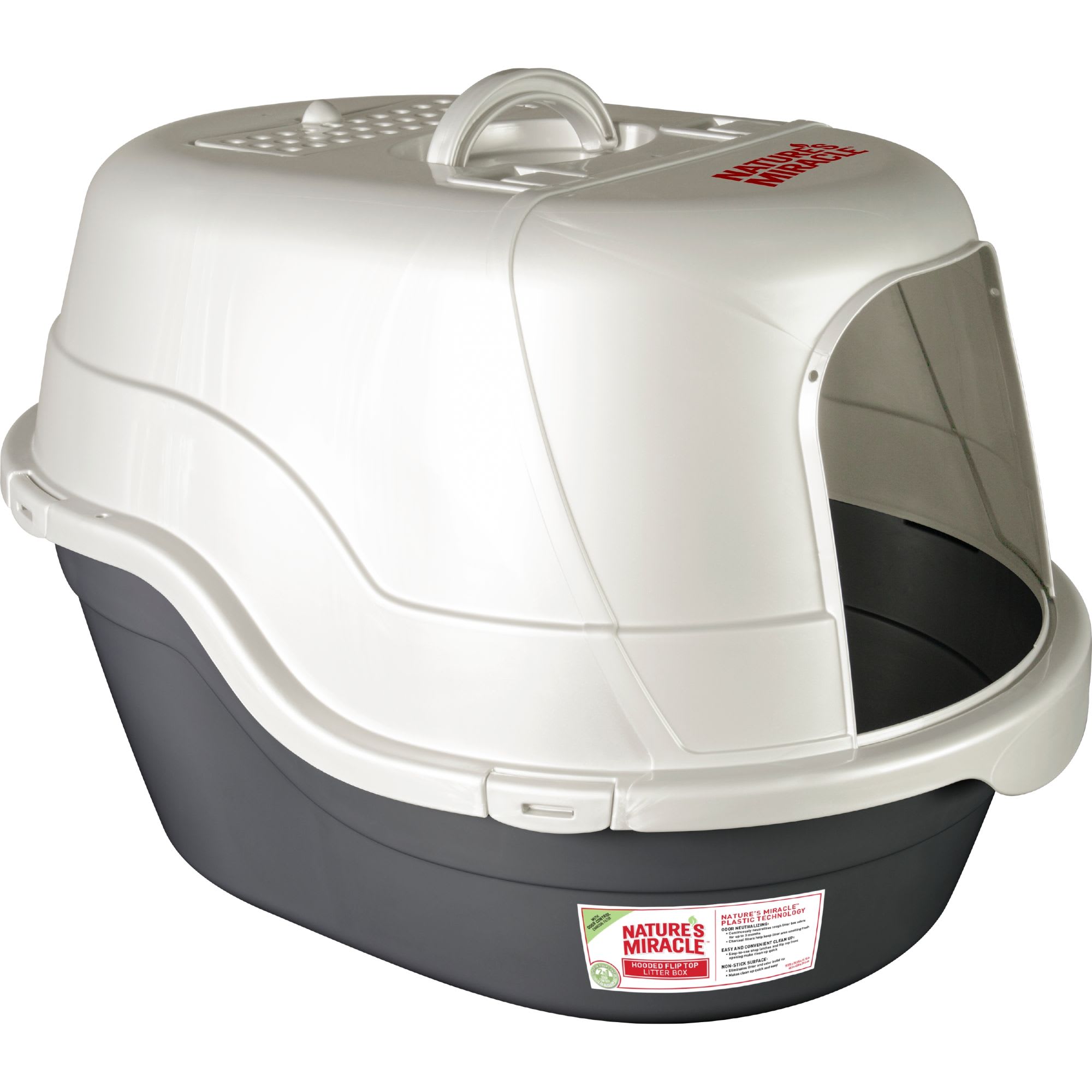 Miracle Hooded Flip-Top Cat Litter Box 