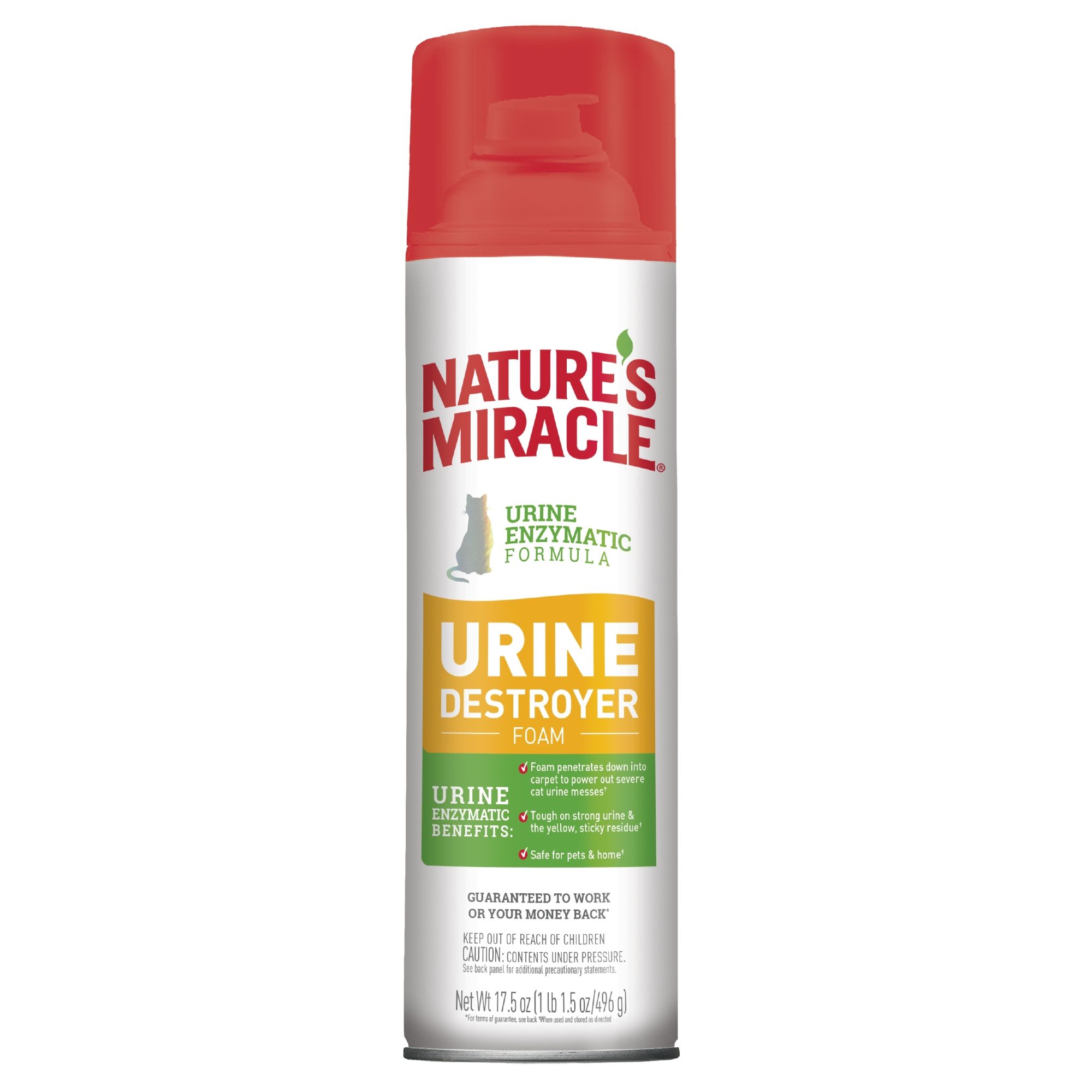 Nature S Miracle Urine Destroyer Foam Cat For Tough Urine Messes Aerosol 17 5 Oz Petco