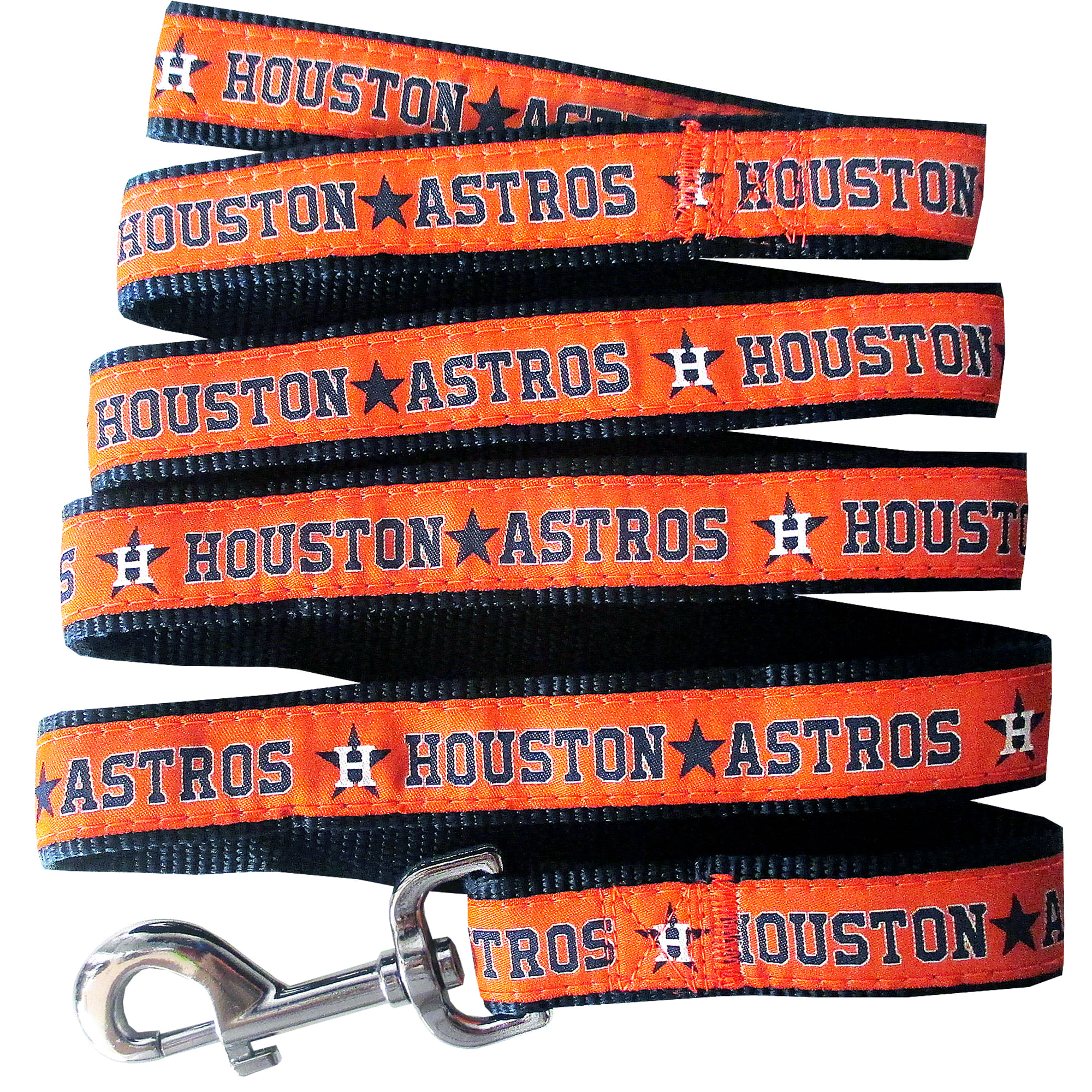 Pets First Houston Astros Reflective Dog Collar, Small