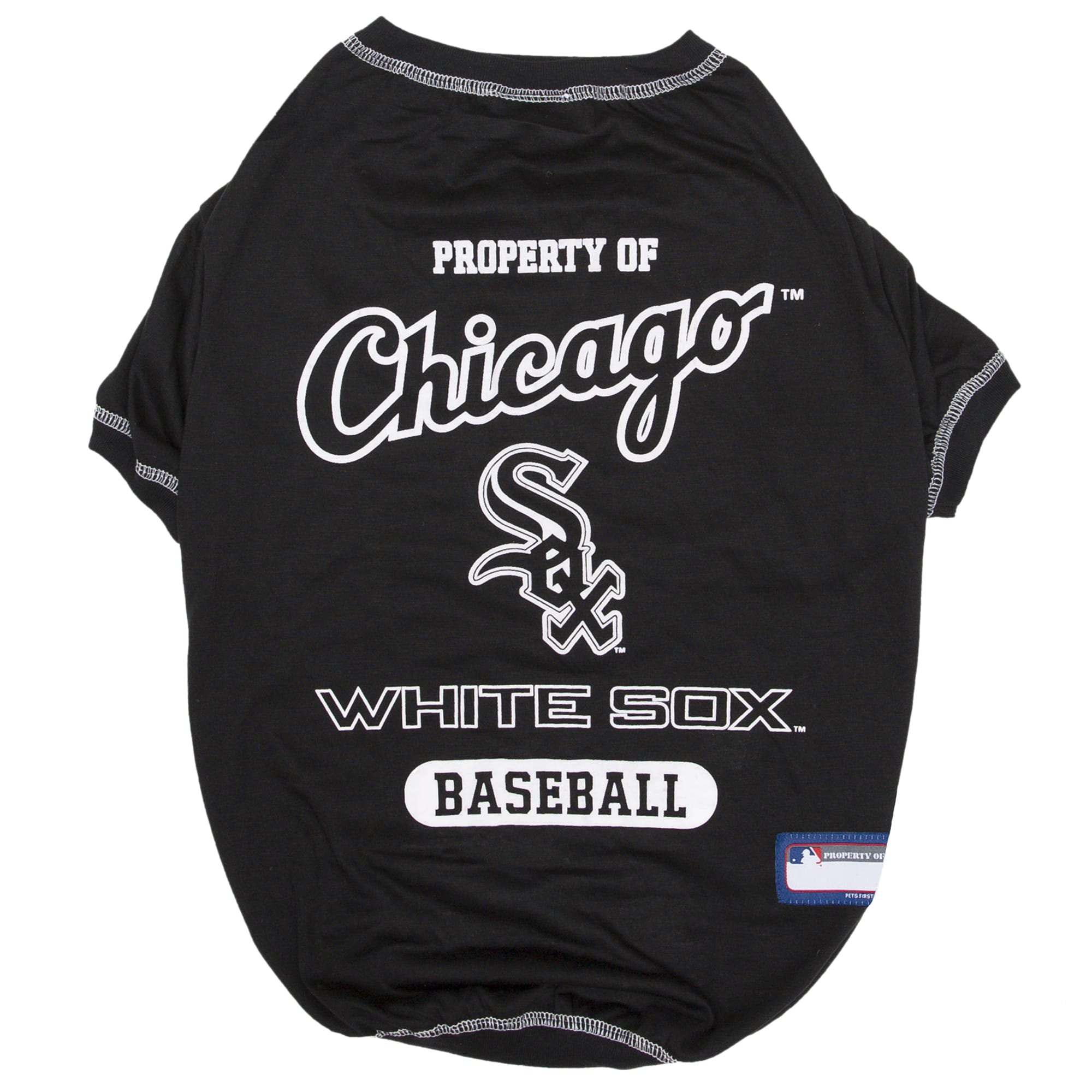Pets First Chicago White Sox T-Shirt, X-Large, Black