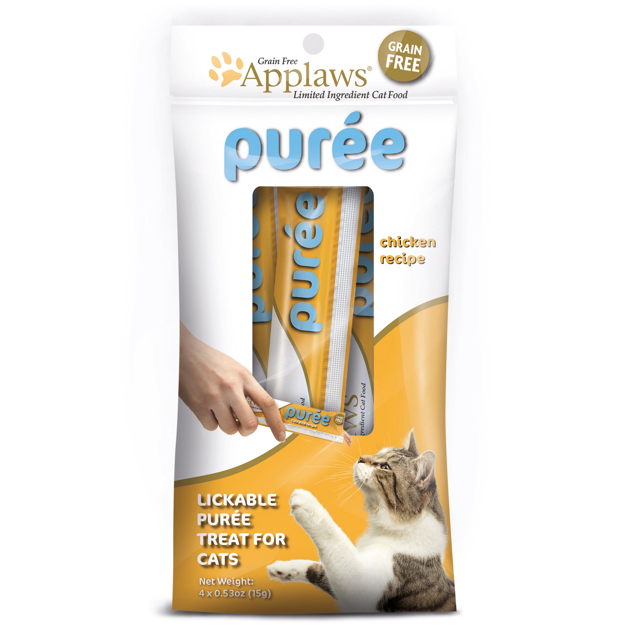 Applaws Chicken Puree Cat Treats, 4 