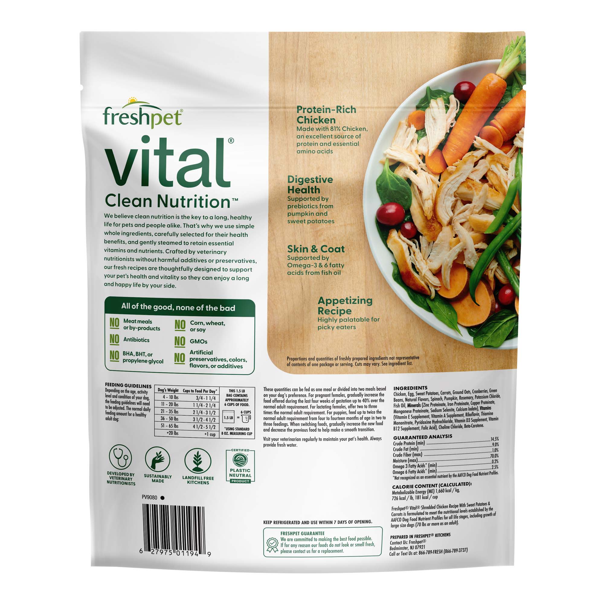 Freshpet Fresh Cuts, Chicken Recipe Healthy Natural Dog Food