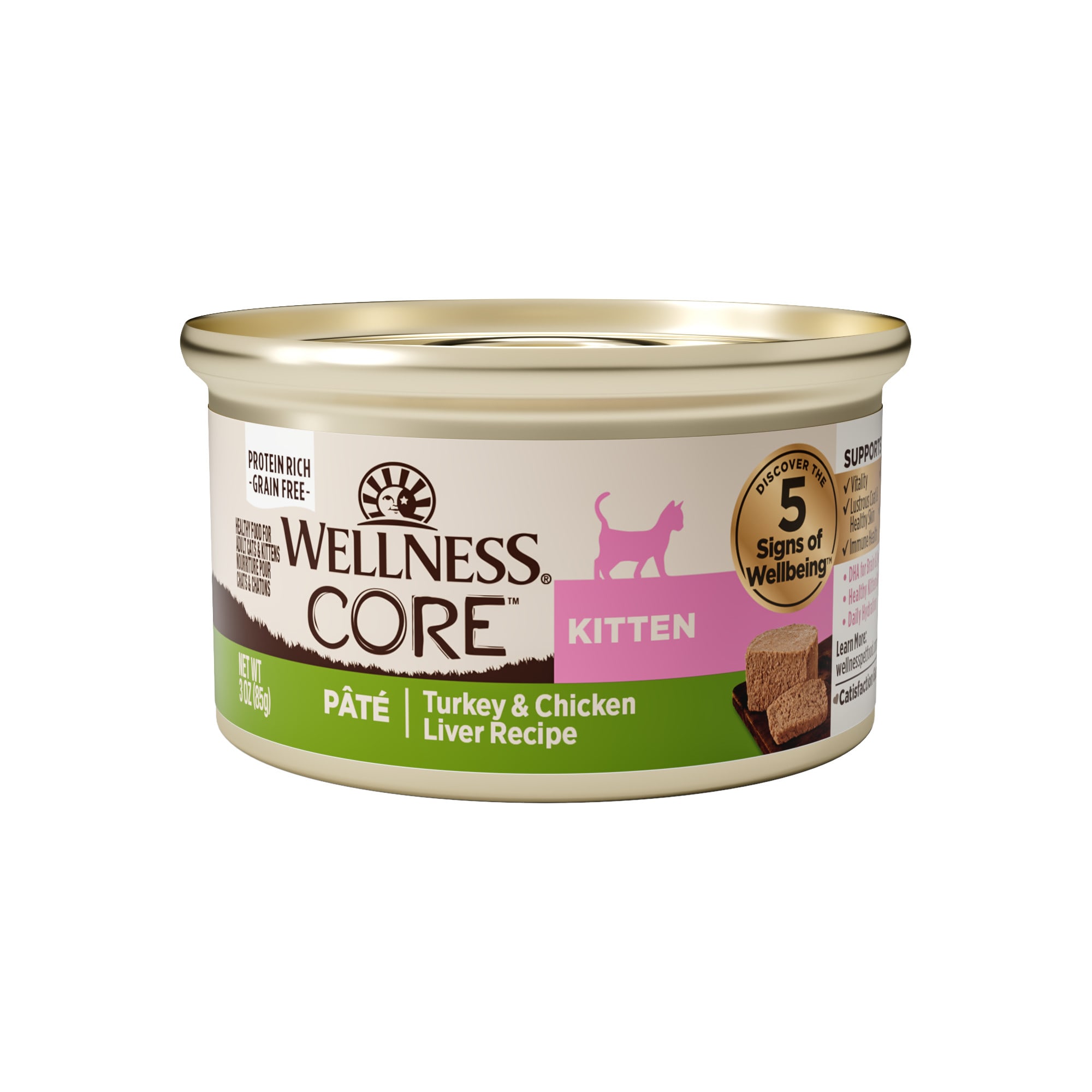 Wellness Core Grain Free Kitten Formula Canned Cat Food 24 pack 5.5 oz cans