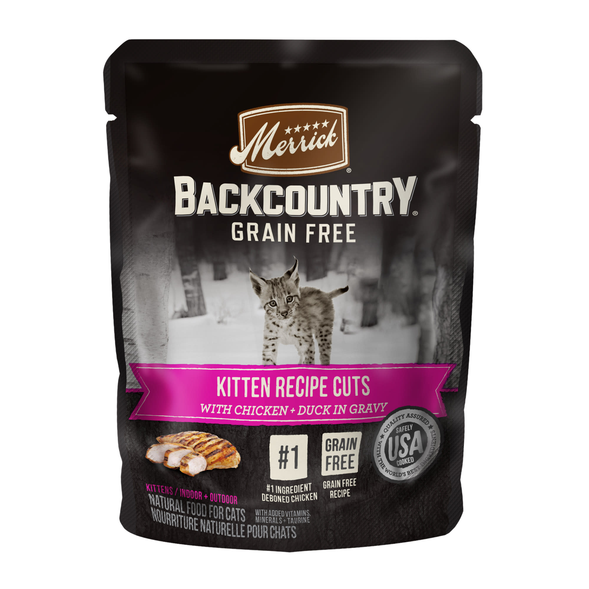 Merrick Backcountry Grain Free Kitten Recipe Cuts in Gravy Wet Cat