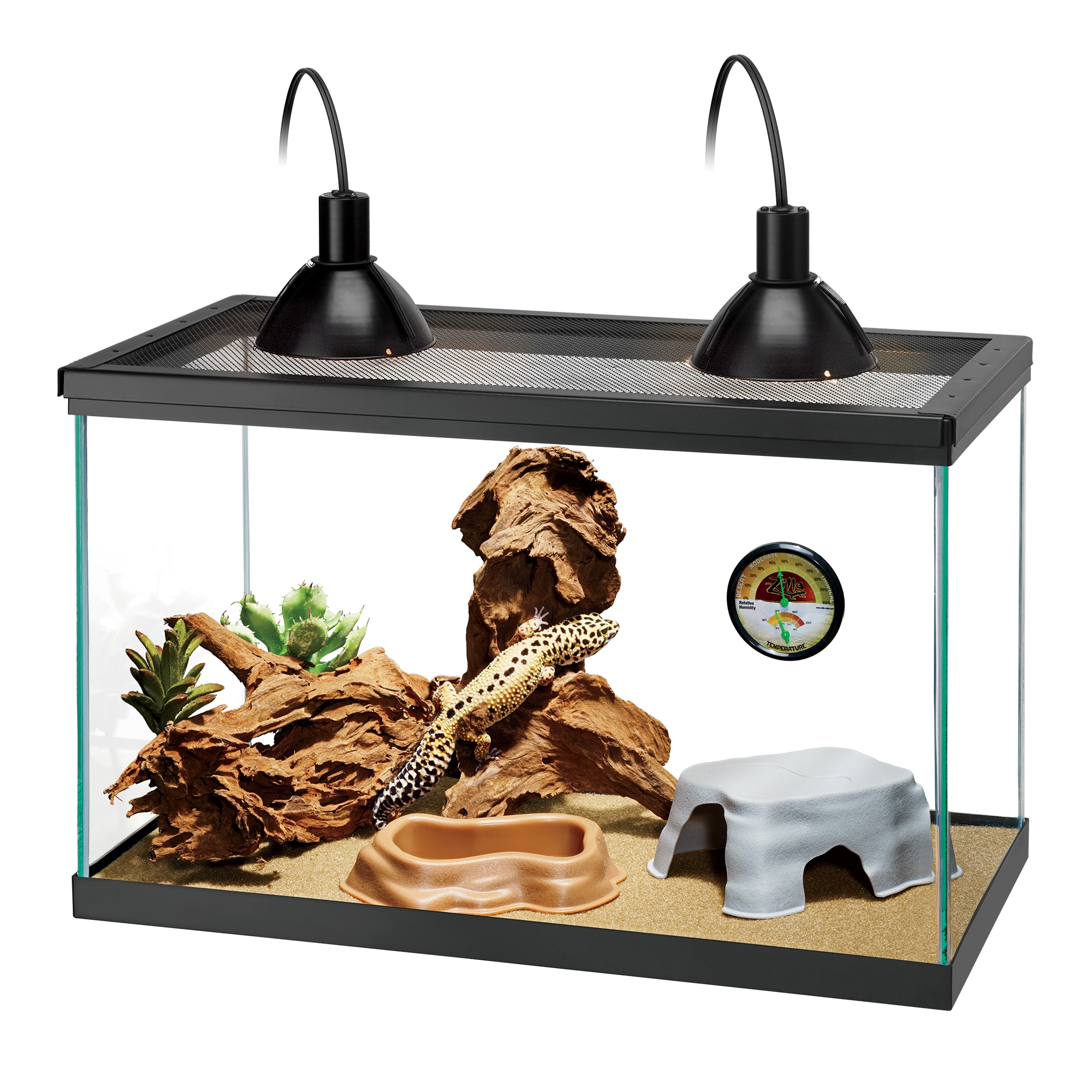 zilla reptile terrarium thermometer & humidity gauge 