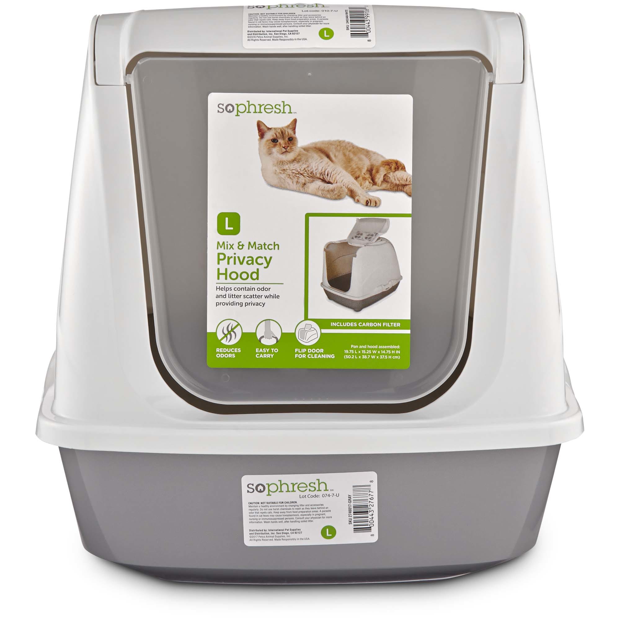 So Phresh Flip Top Cat Litter Box Hood in Grey eBay