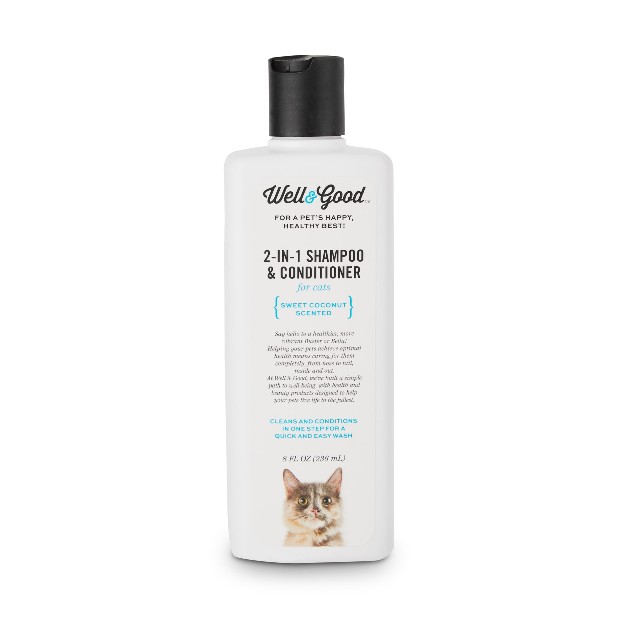 Well & Good 2in1 Shampoo and Conditioner for Cats, 8 fl. oz. Petco