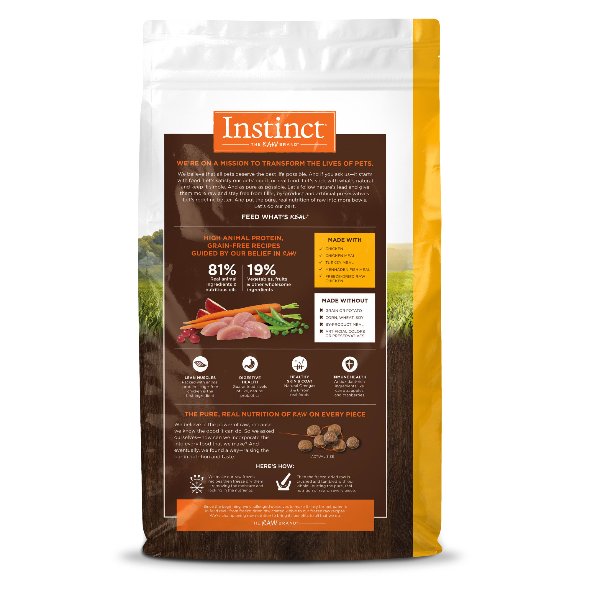 Instinct Original Grain Free Recipe with Real Chicken Natural Dry