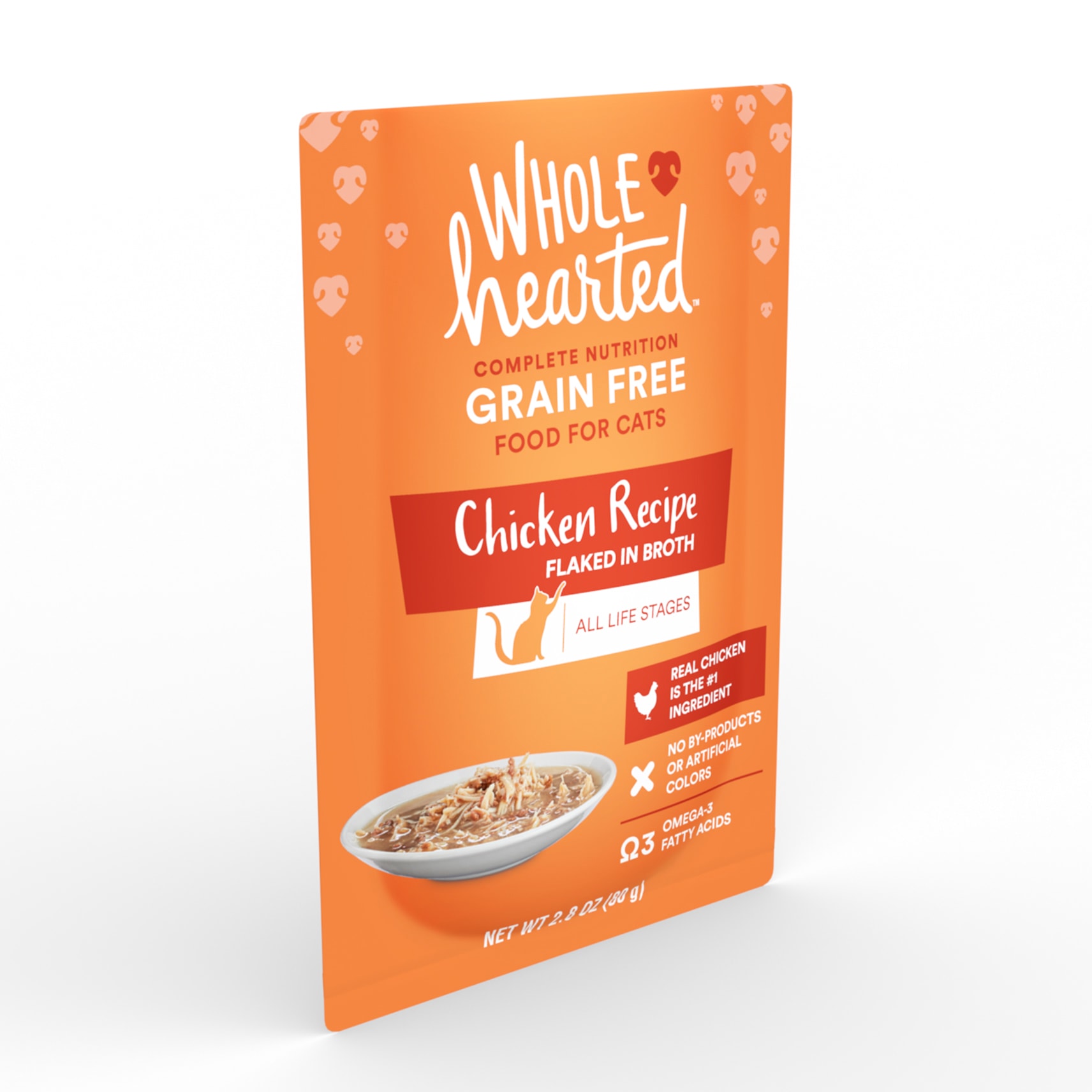 WholeHearted Grain Free Chicken Recipe Flaked in Broth Wet Cat