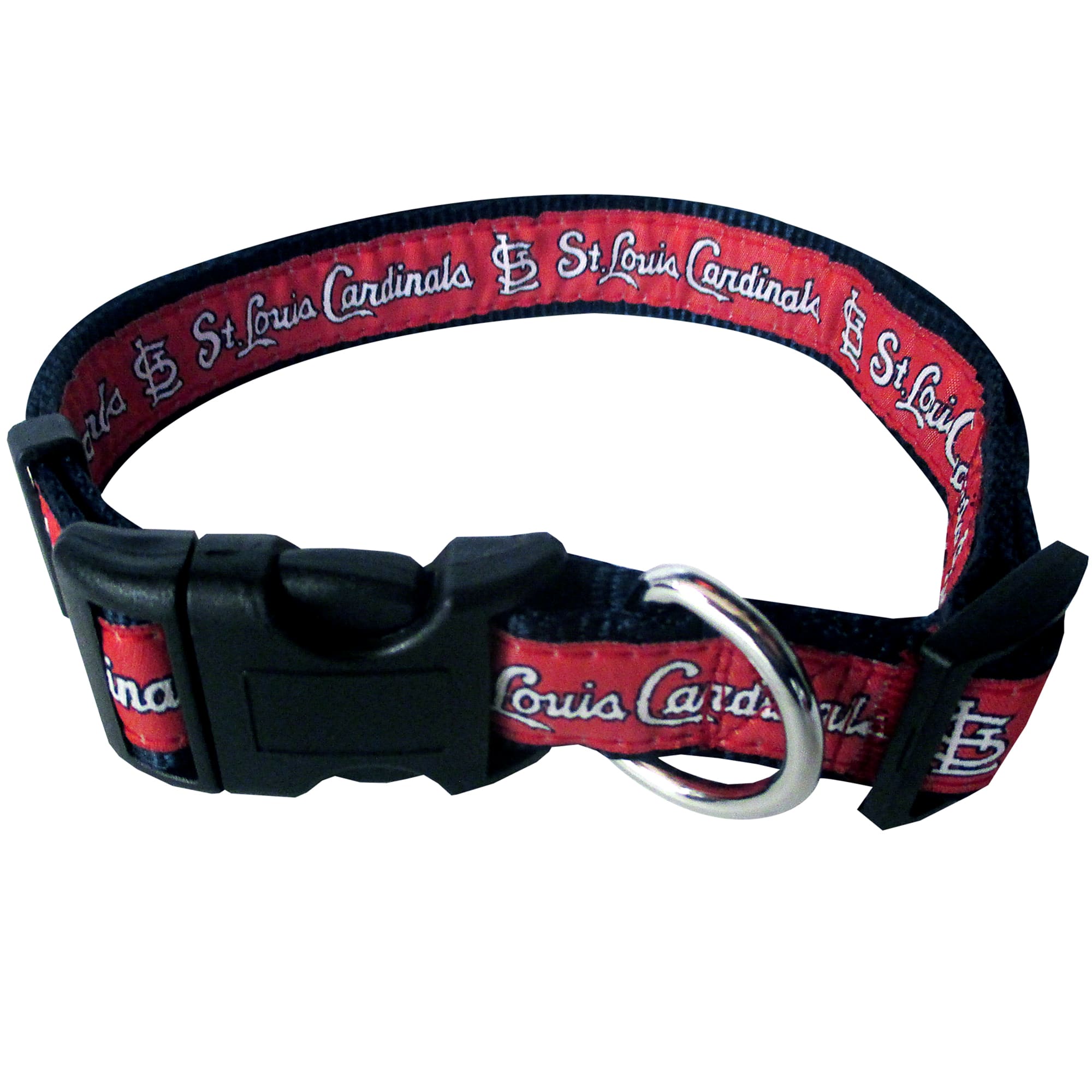 Pets First St. Louis Cardinals Collar, Medium, Red
