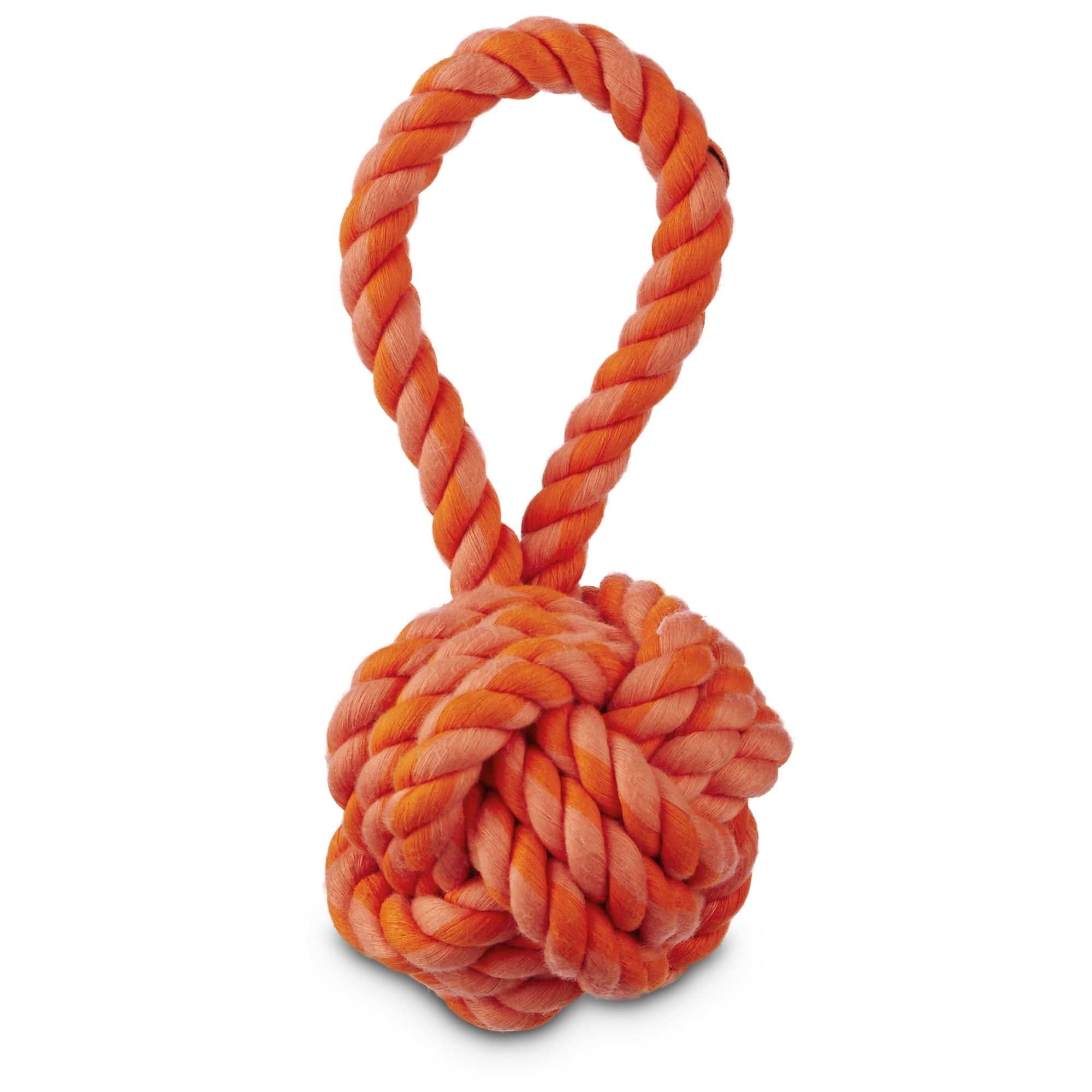 Tug Red Rope Ball Dog Toy With Handle 