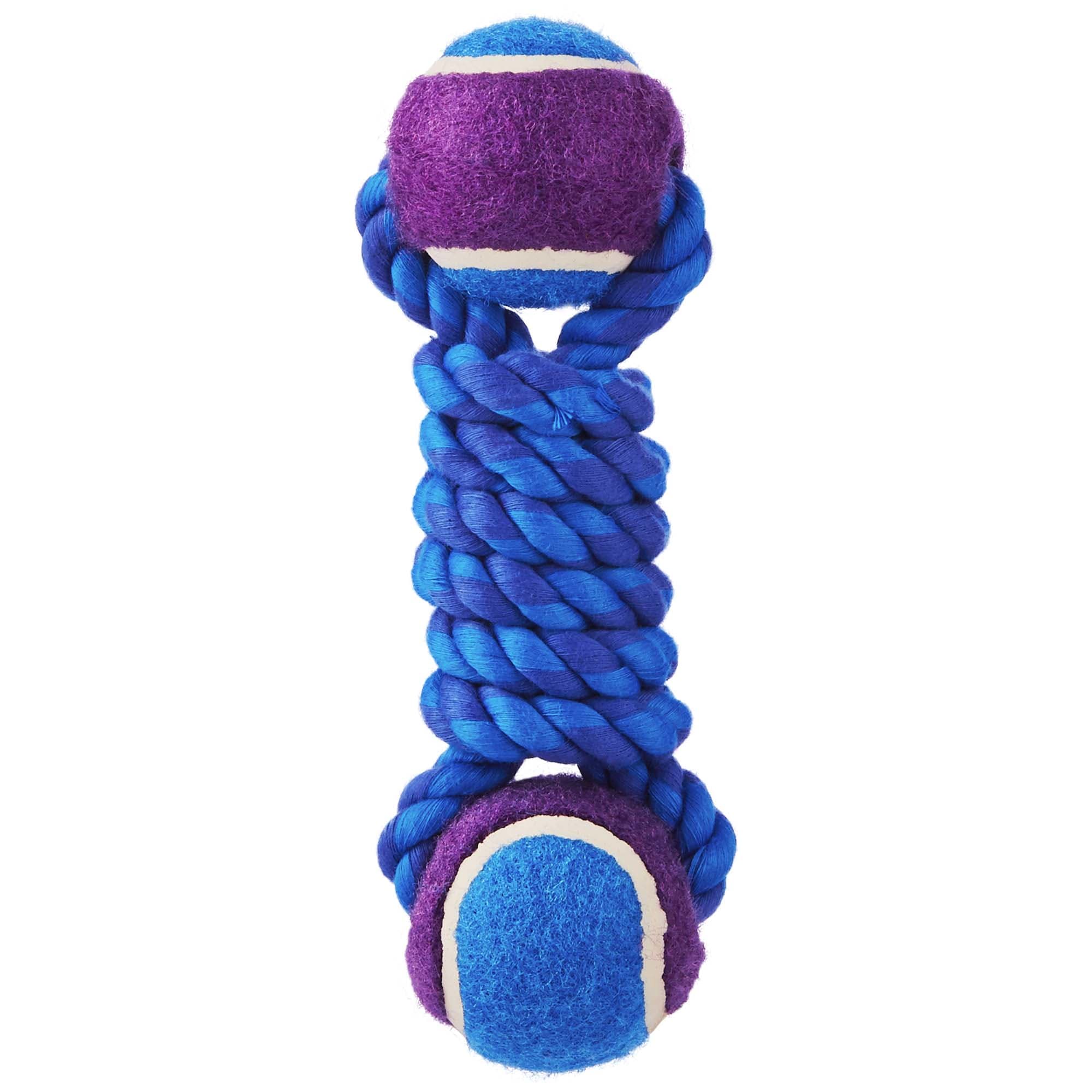 tennis ball rope dog toy