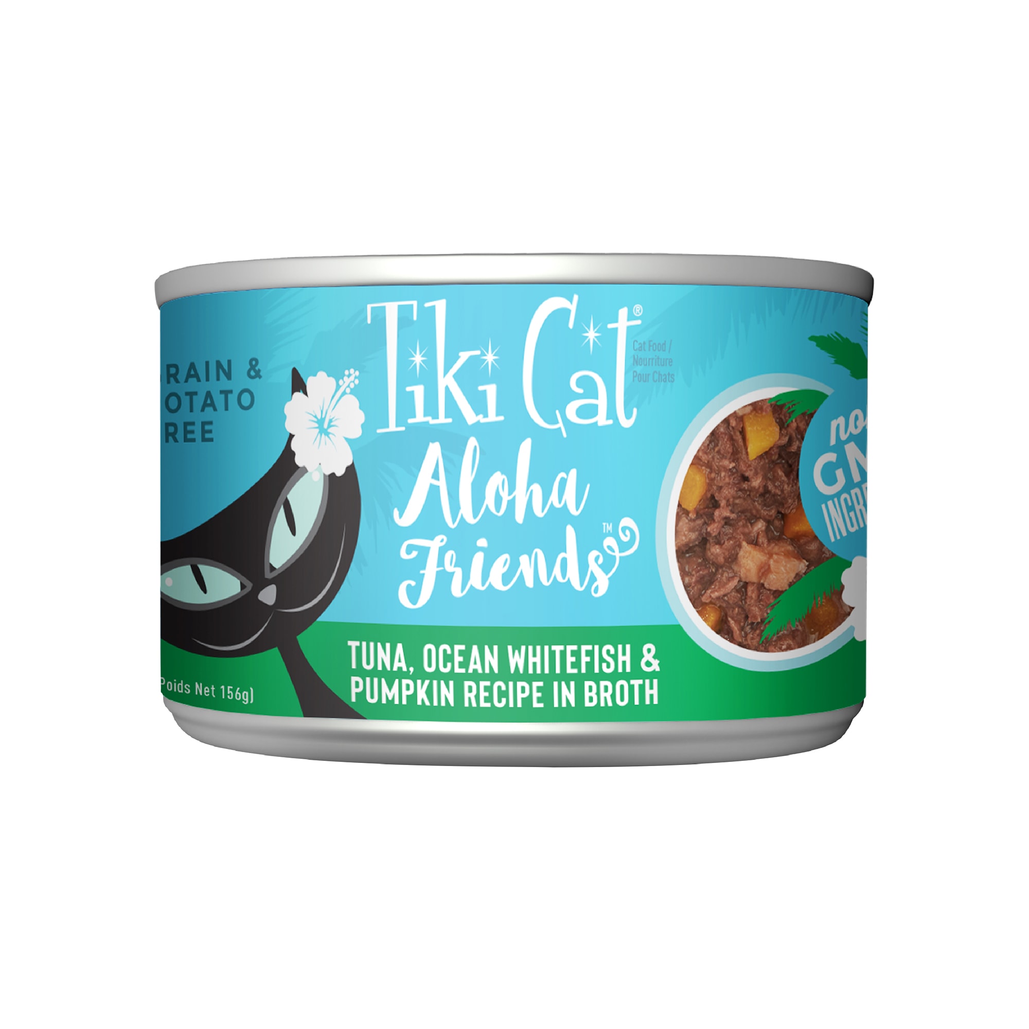 Tiki Cat Aloha Friends Tuna, Ocean Whitefish & Pumpkin Wet Cat Food, 5