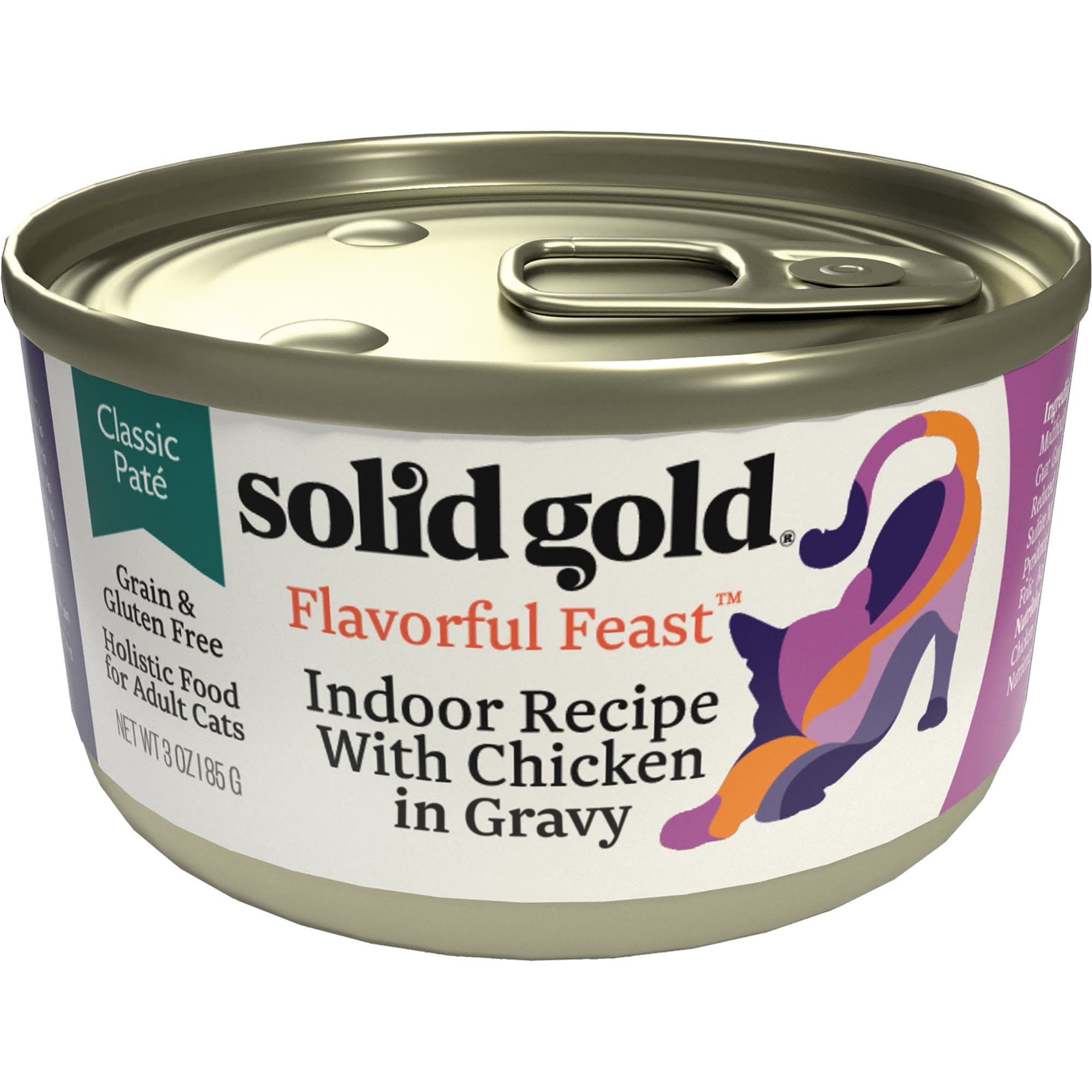 Solid Gold Flavorful Feast Indoor Recipe With Chicken in Gravy