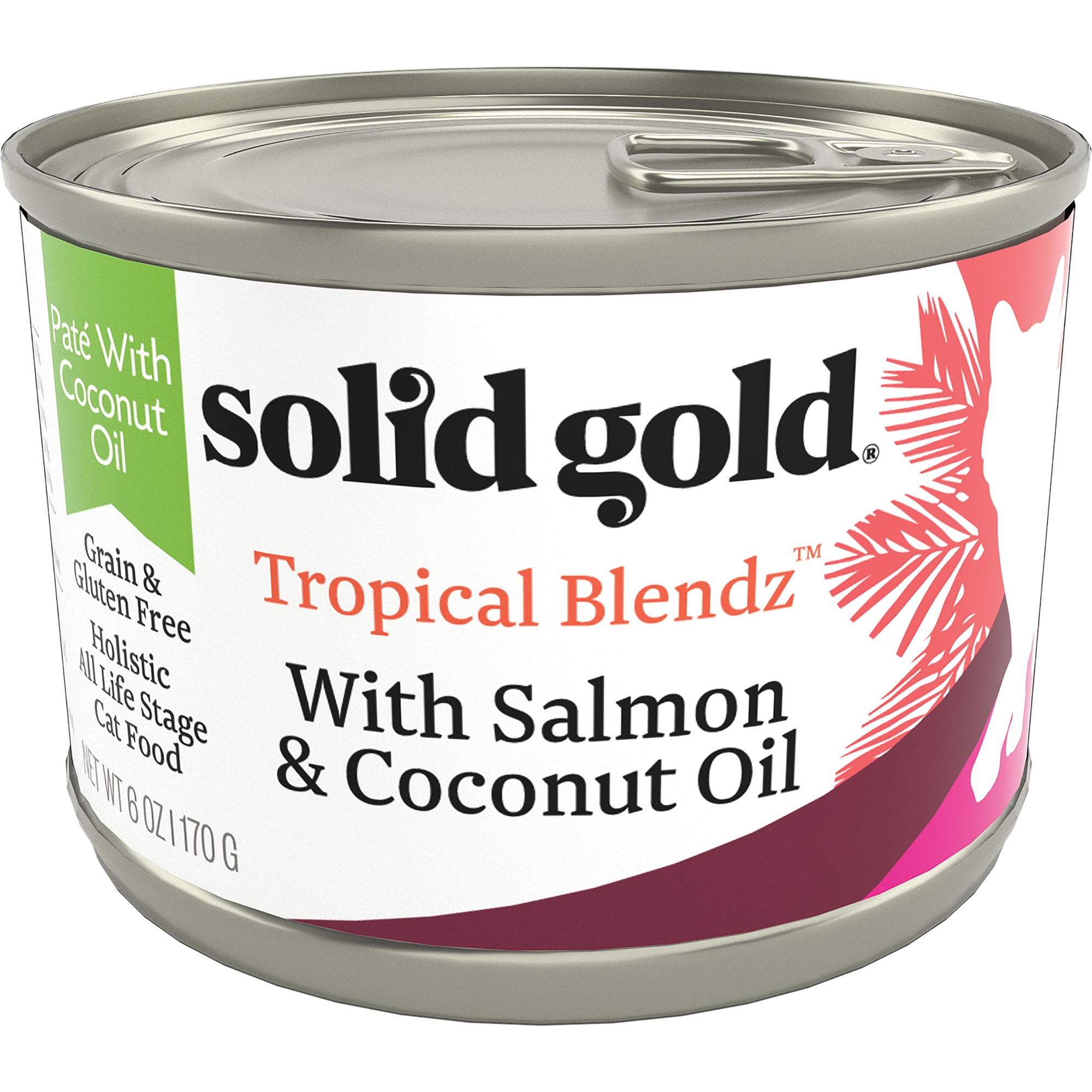 Solid Gold Tropical Blendz Salmon & Coconut Oil Pate Cat Food, 6 oz