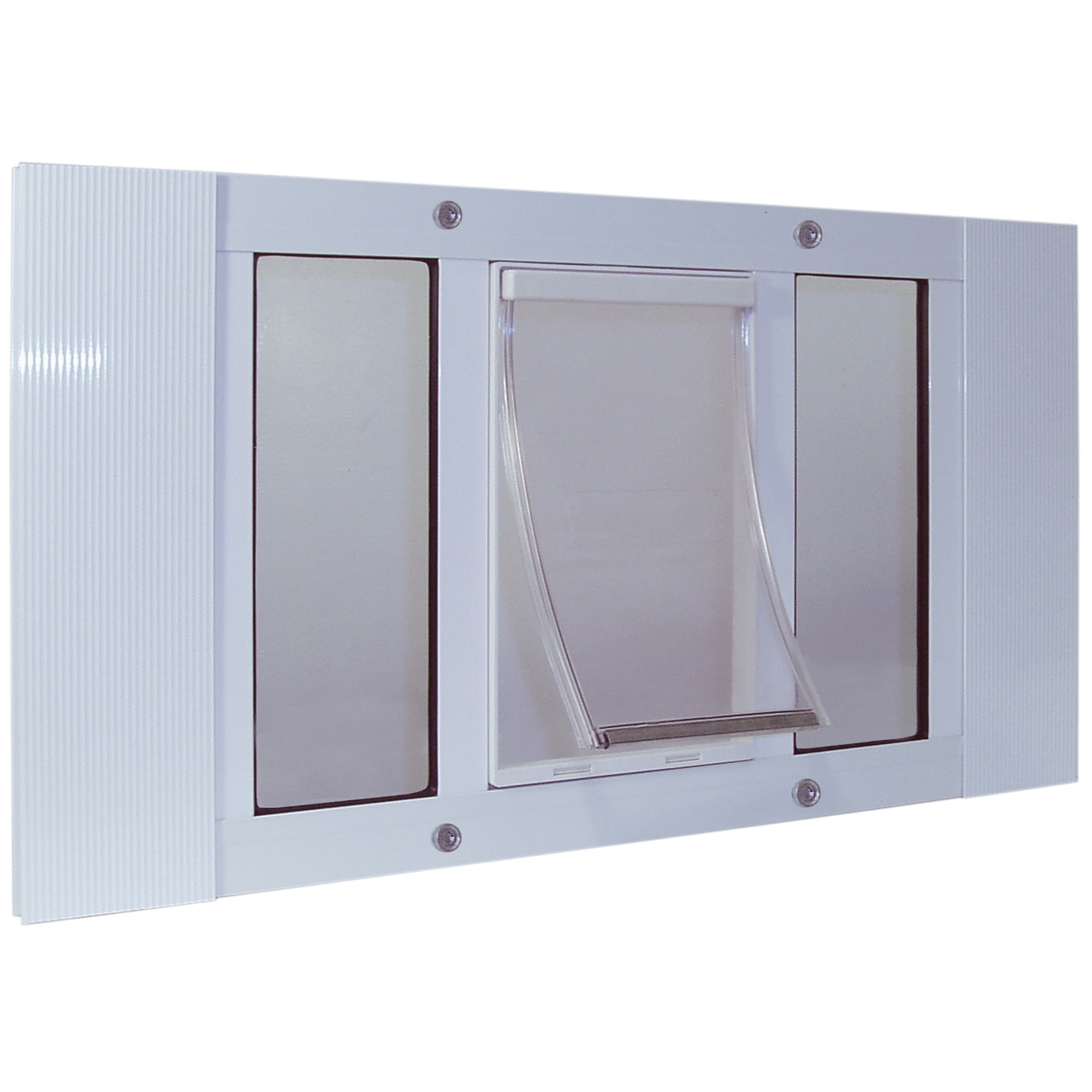 Perfect Pet 33-38 Sash Window Pet Door in White, 12.5625IN x 1.75IN x 27IN, Small