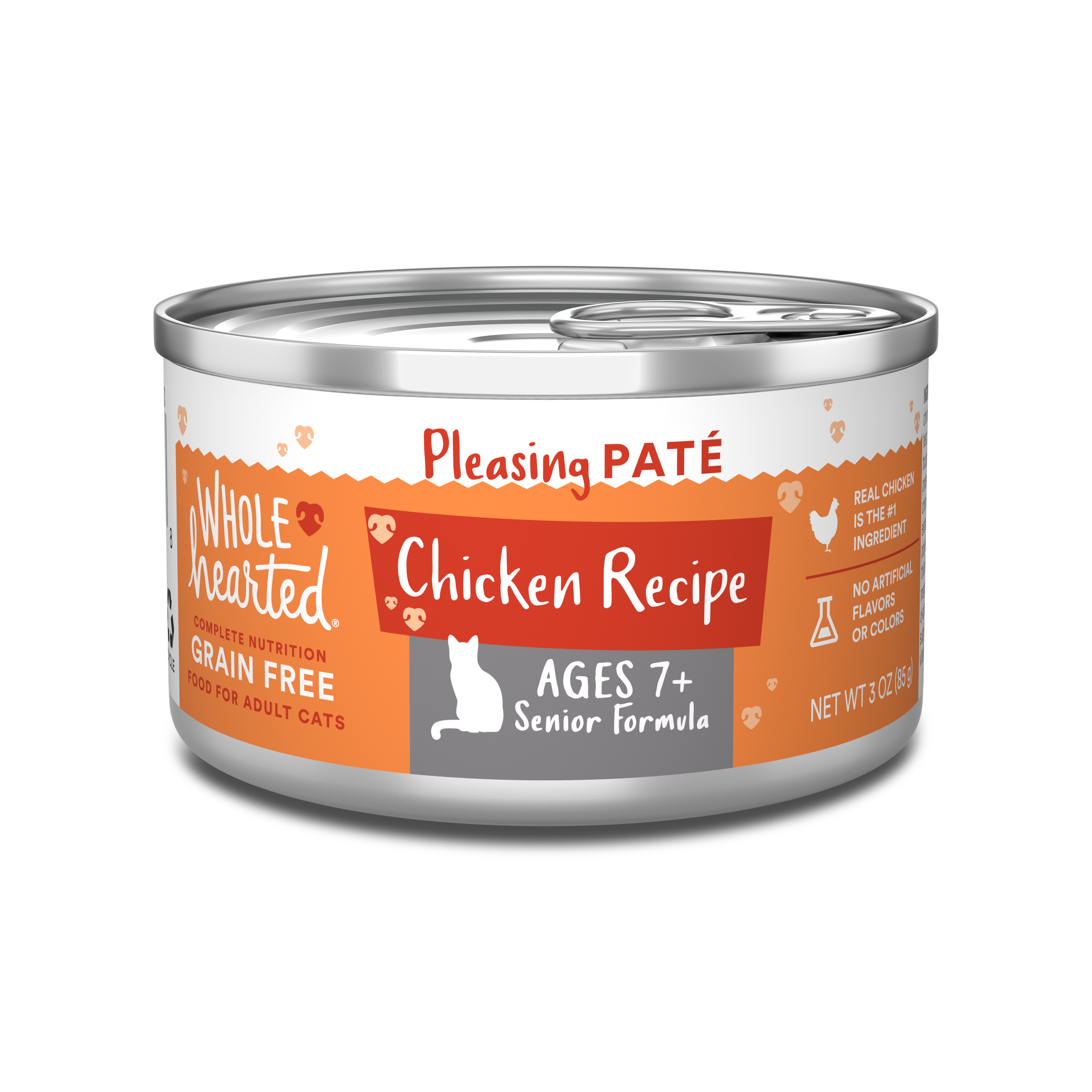 WholeHearted Grain Free Chicken Recipe Pate Senior Wet Cat Food