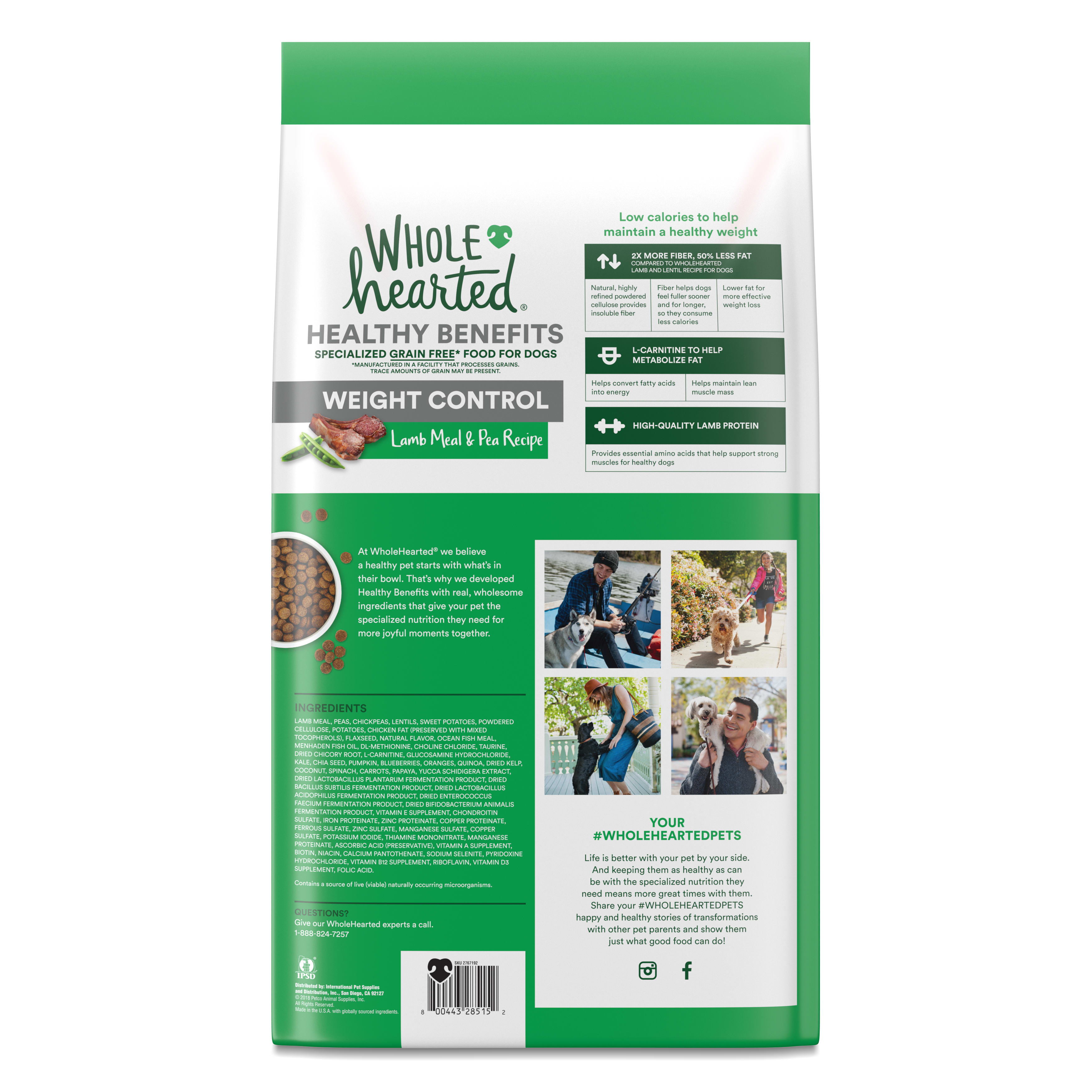 Wholehearted health hotsell benefits dog food