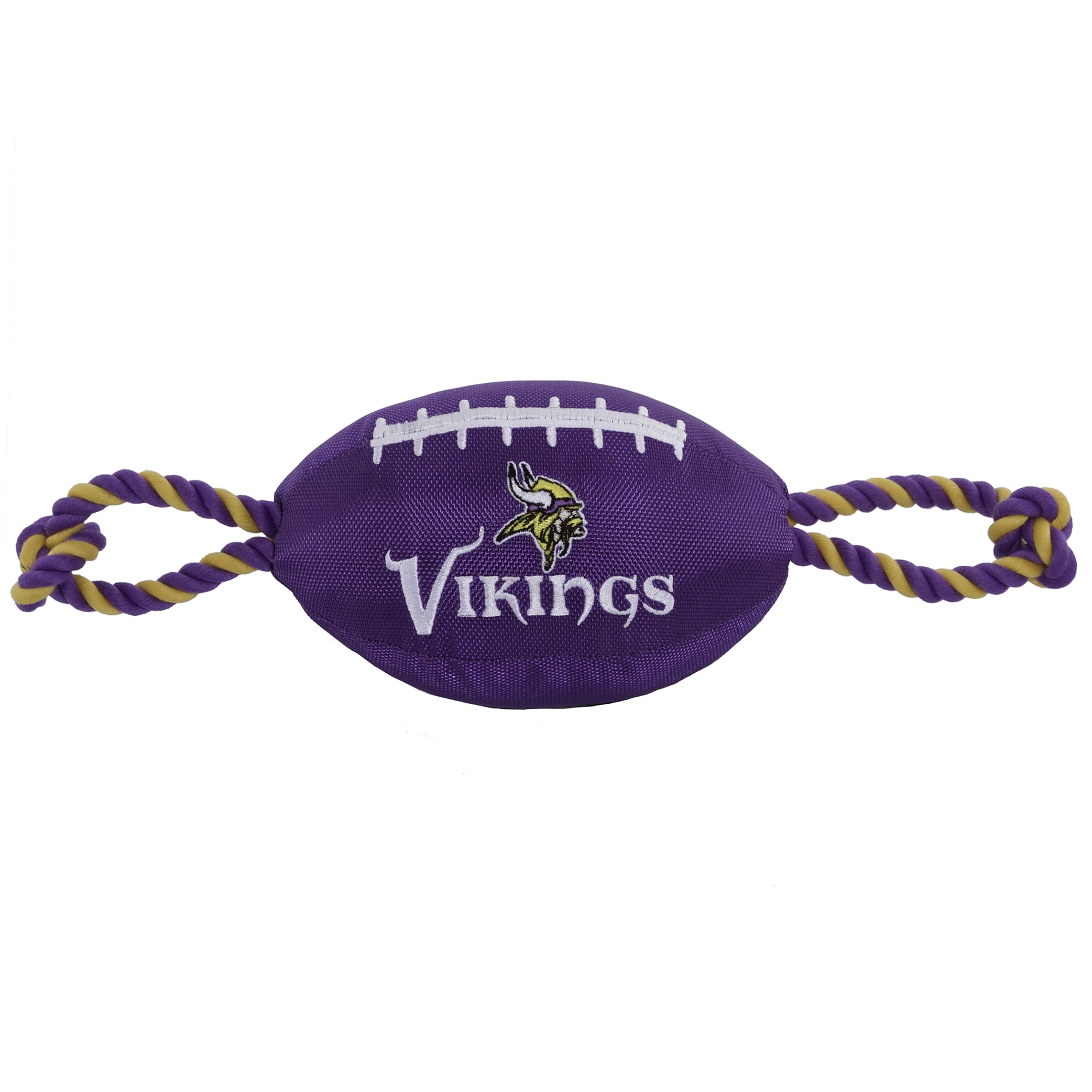 NFL Minnesota Vikings PET GIFT BOX with 2 Licensed DOG TOYS, 1  Logo-engraved NATURAL DOG TREAT, 1 NFL JERSEY, 1 NFL Puppy Training Bells &  1 Car