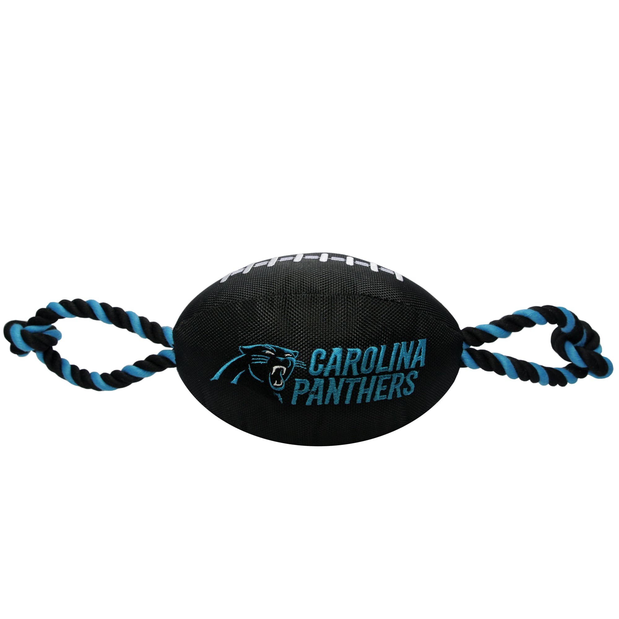 Carolina Panthers NFL Nylon Football & Rope Toy