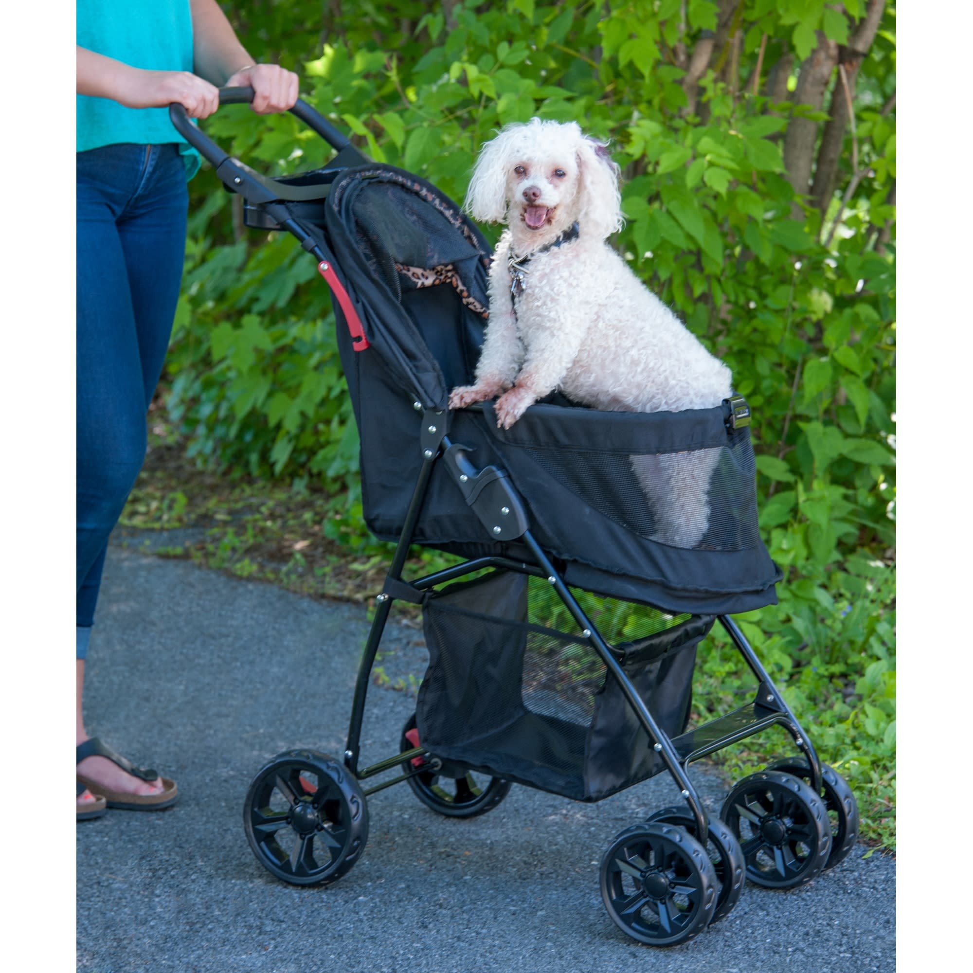 Pet Gear Happy Trails Lite No-Zip Pet Stroller in Jaguar | Petco