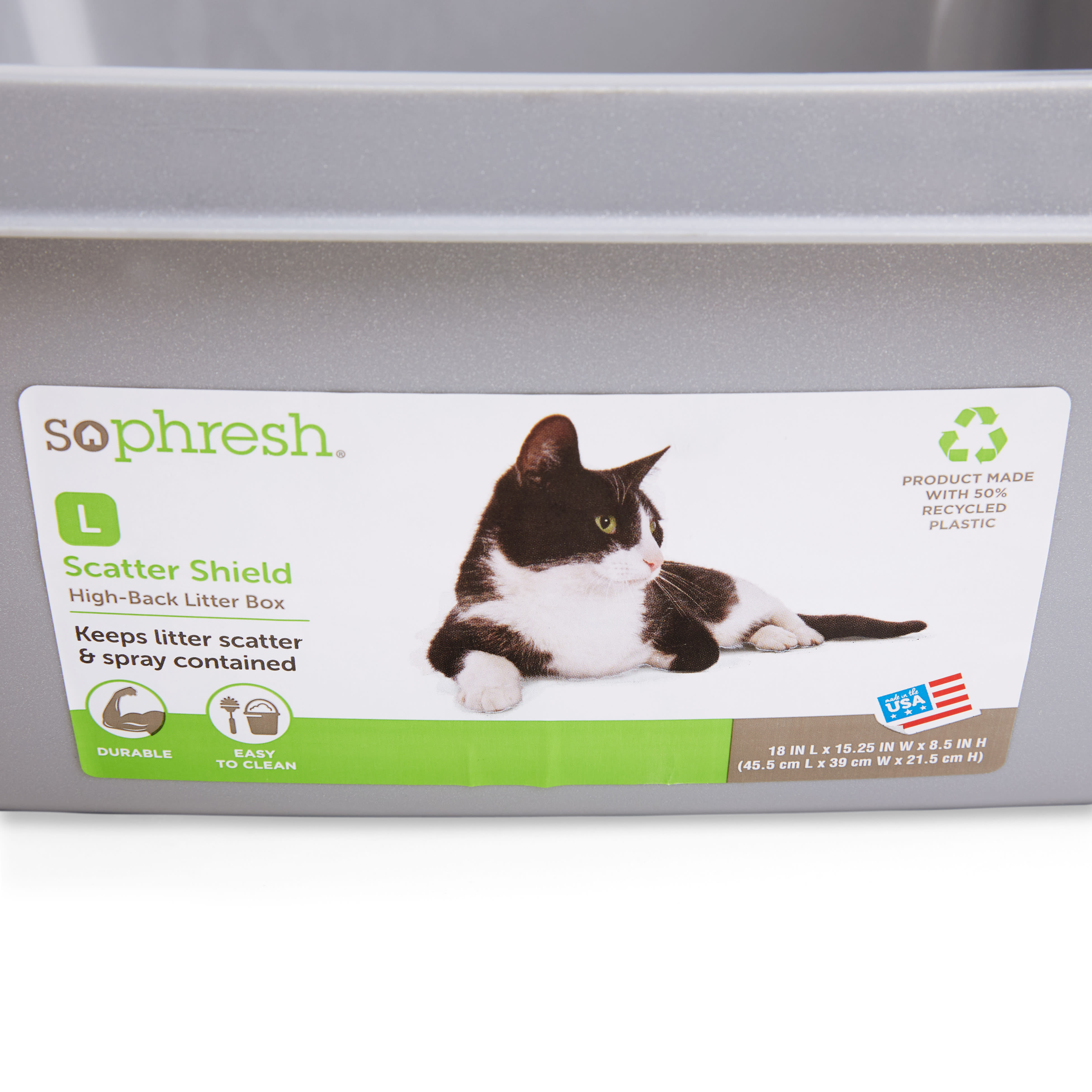 So Phresh Teal Scatter Shield High-Back Litter Box, X-Large Petco