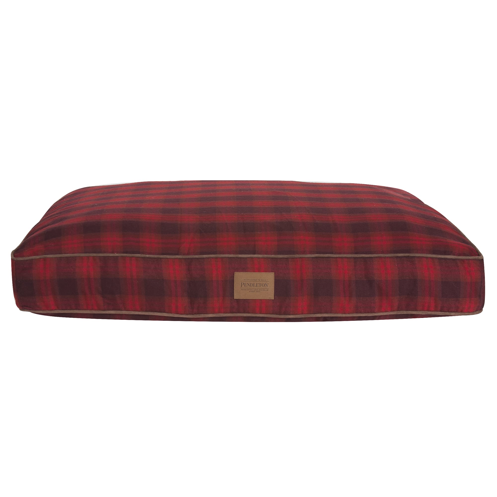 Pendleton Plaid Pet Bed, 36 L X 27 W X 4 H, Red Ombre, Medium