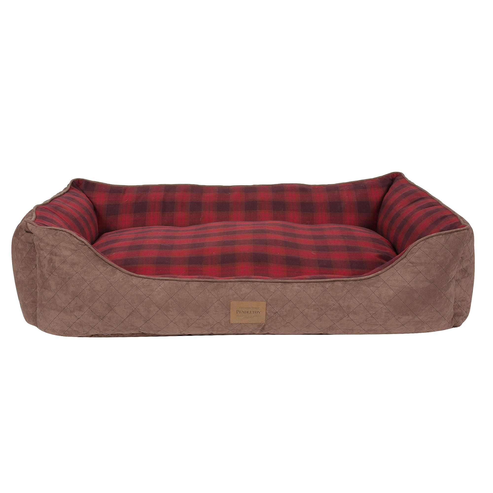 Pendleton Plaid Kuddler Dog Bed, 38 L X 30 W X 30 H, Red Ombre, X-Large