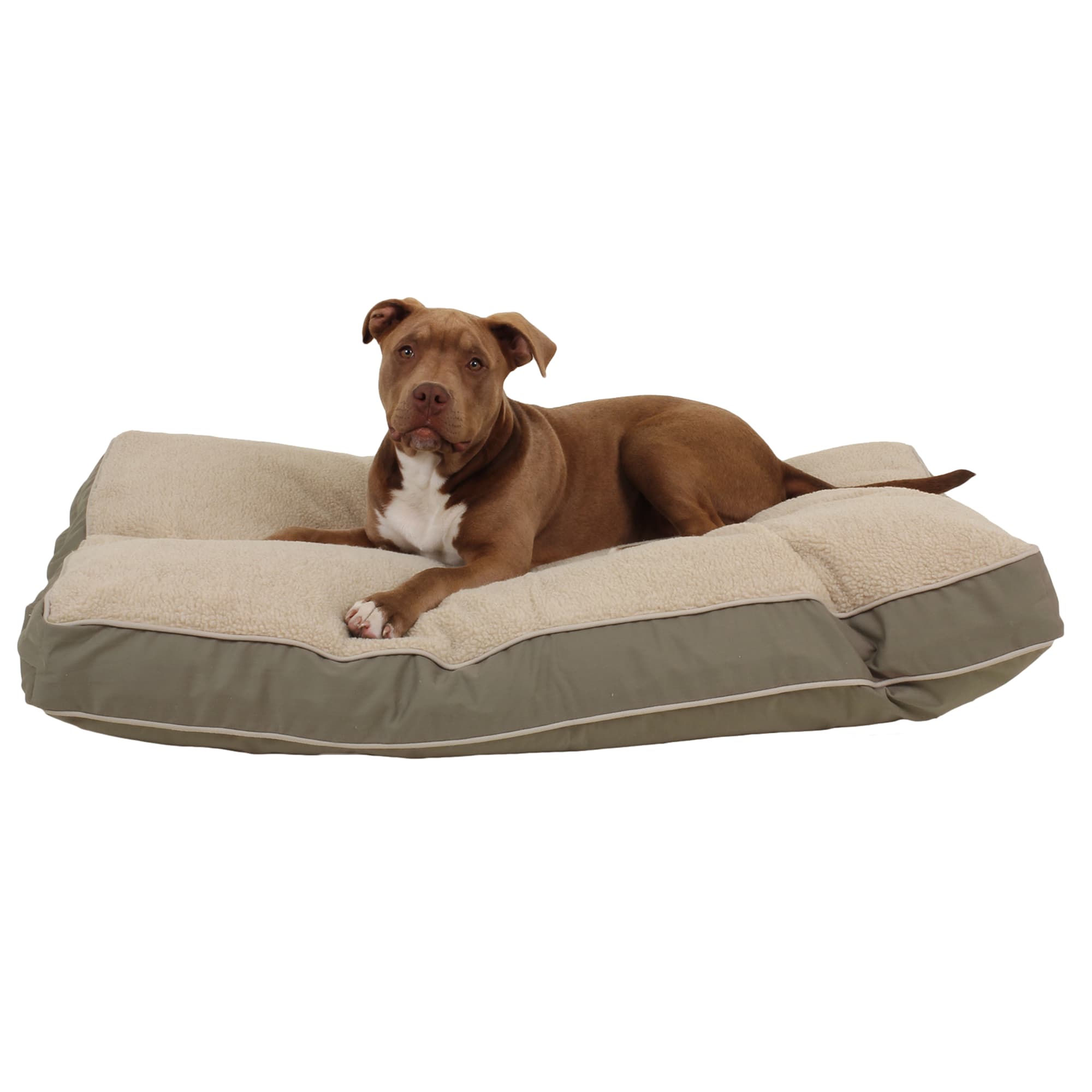 Carolina Pet Company Rectangular Napper with Berber Top in Canvas with ...