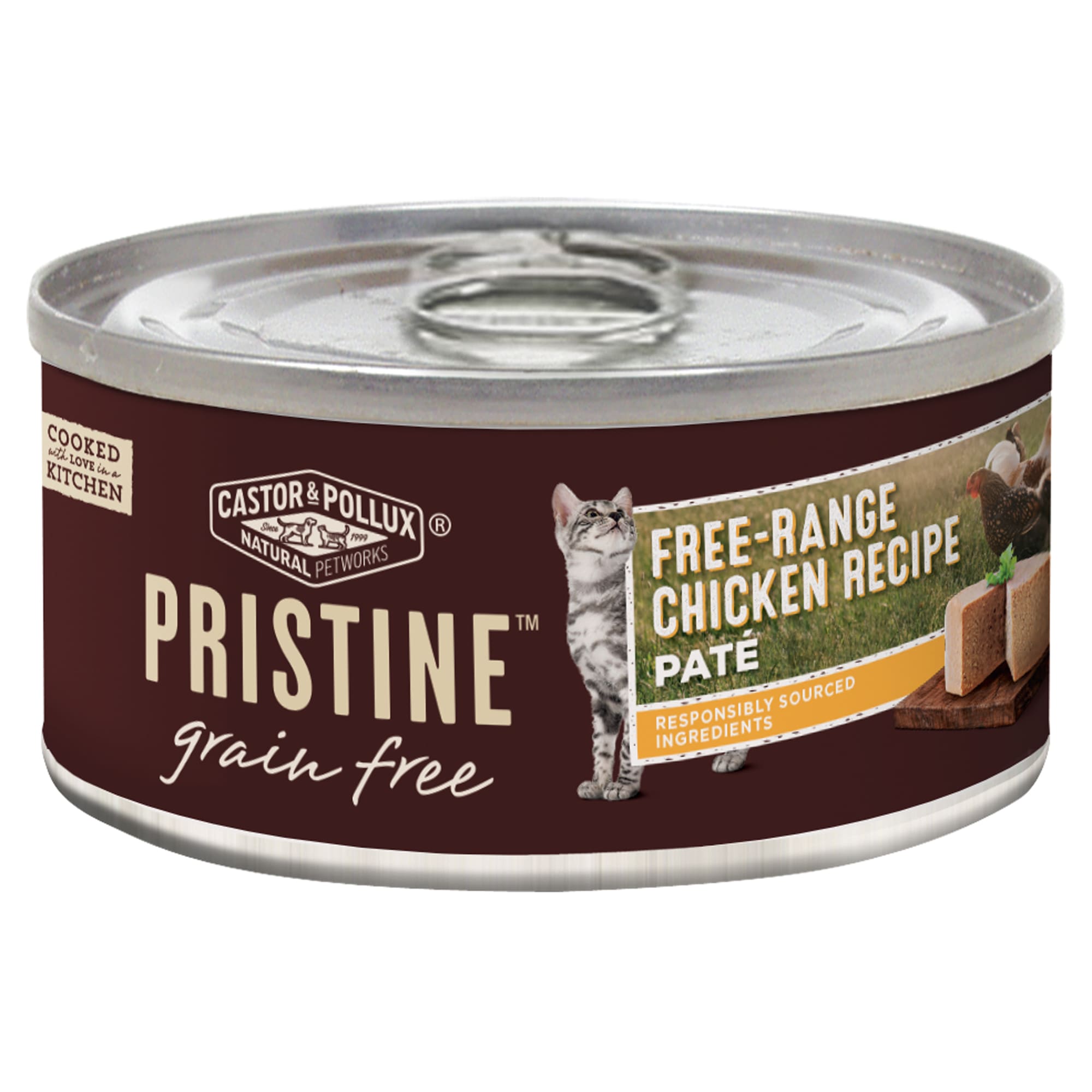 Castor & Pollux Pristine GrainFree Chicken Pate Cat Food 3oz 24pk