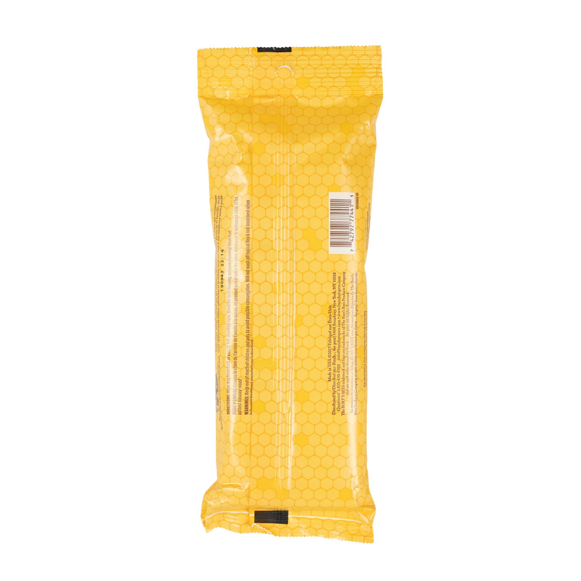 Burt s Bees Honey Hypoallergenic Multipurpose Dog Wipes Count