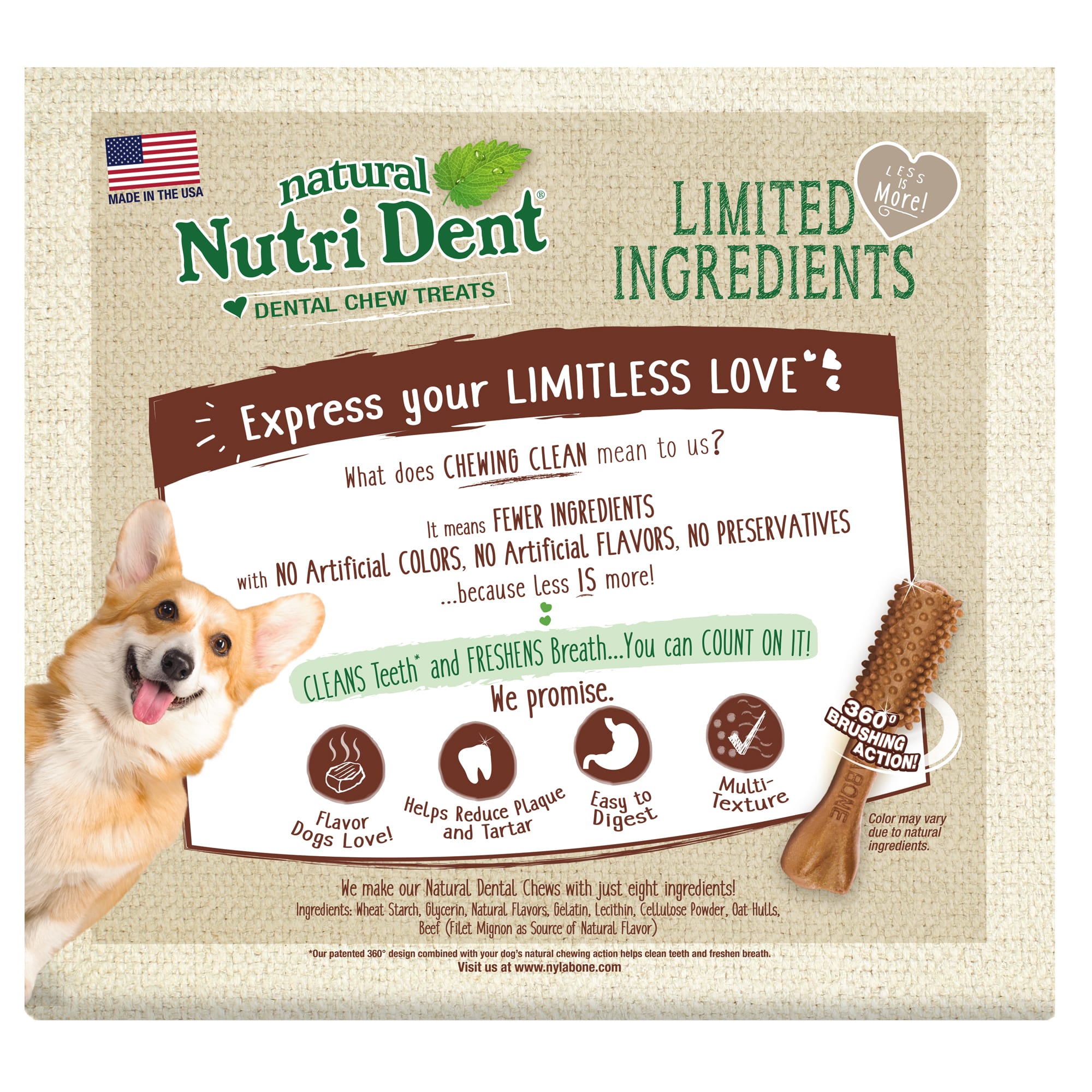 nutri dent filet mignon dental chews