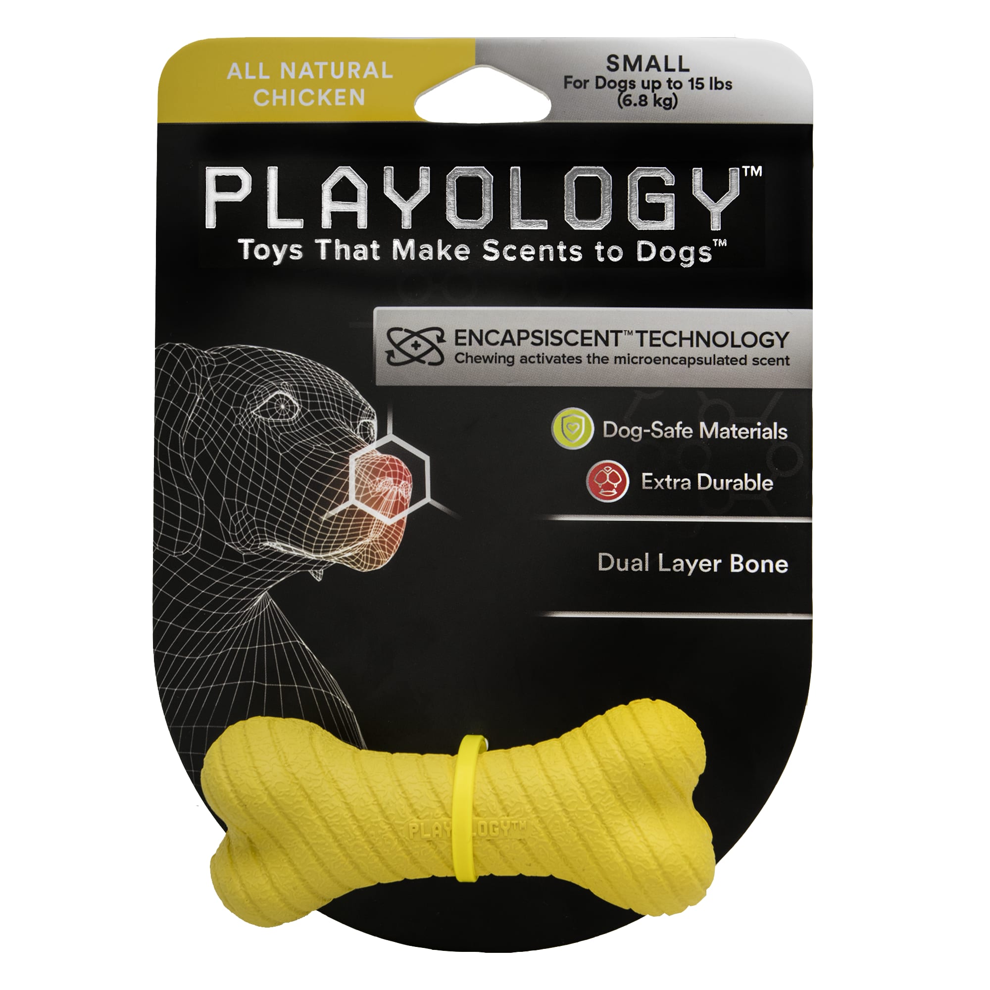 Playology Dual Layer Bone Dog Toy 