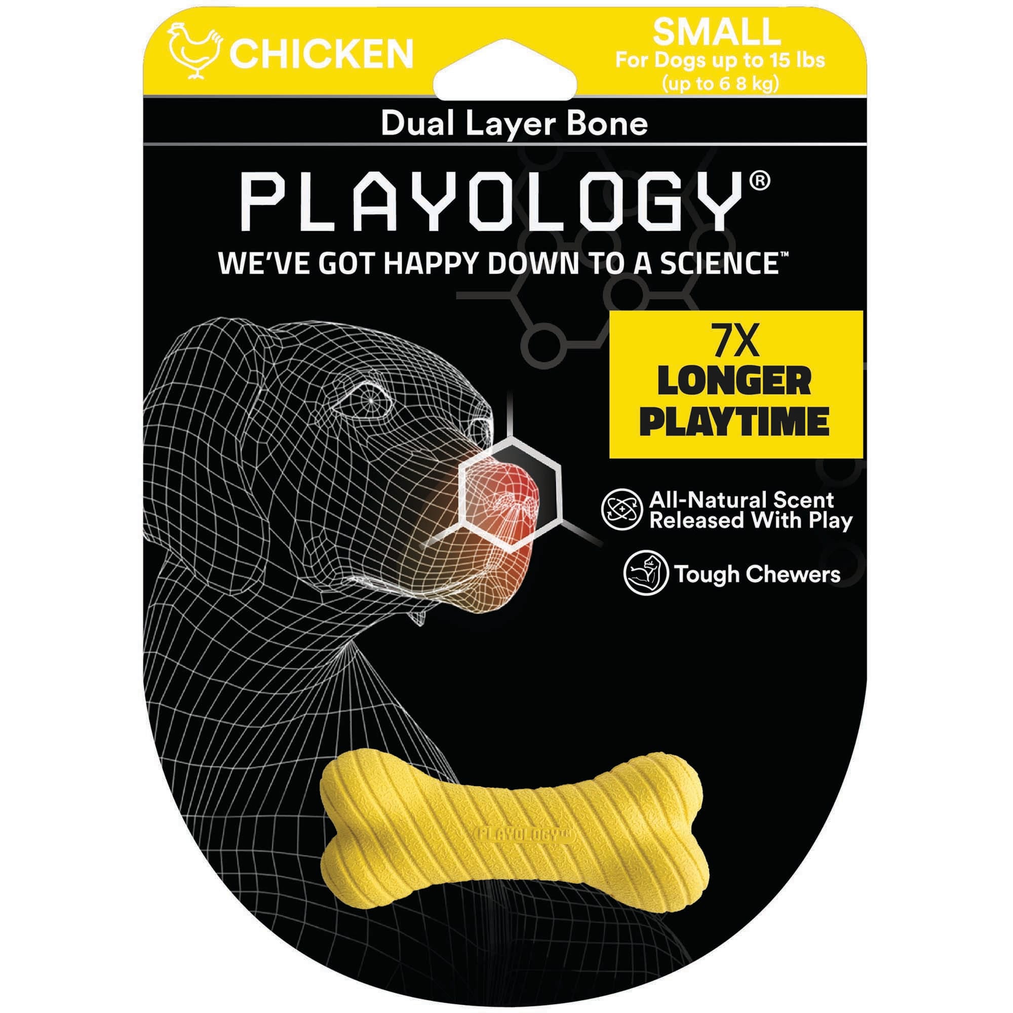 Playology Dual Layer Bone Dog Toy 