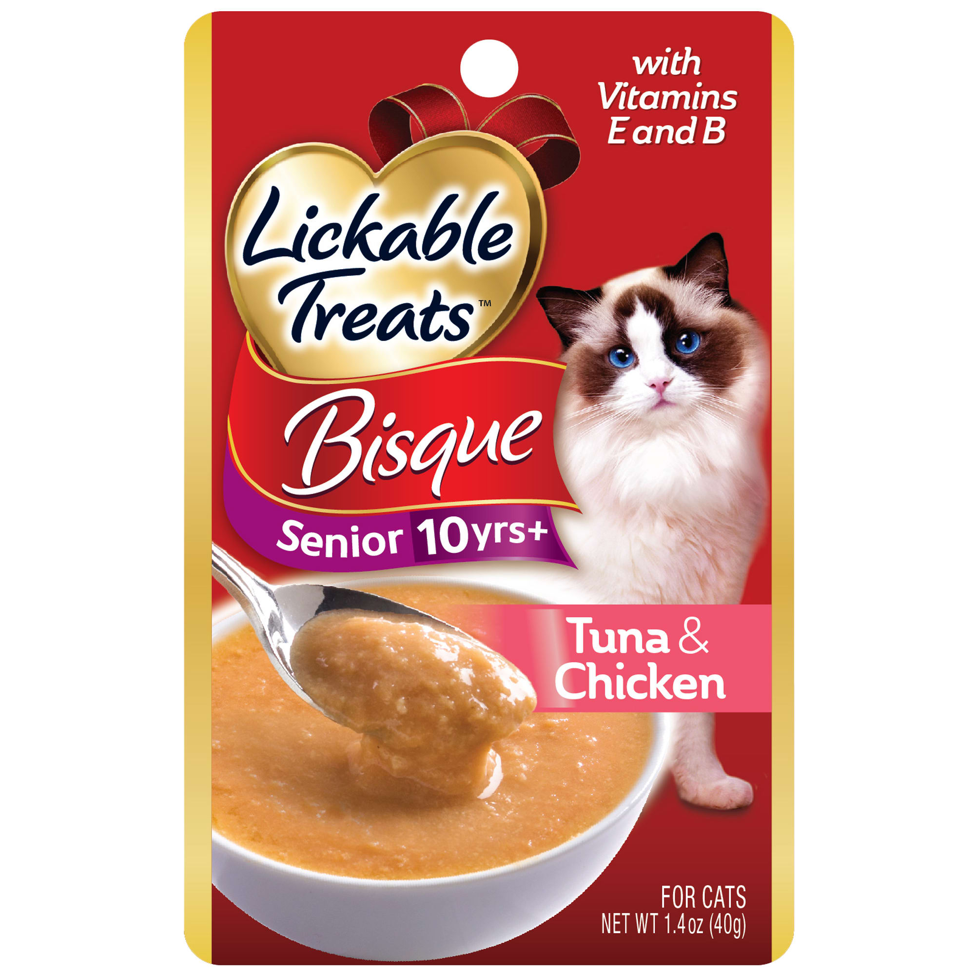 Lickable Treats Bisque Tuna And Chicken For Senior Cats 10 Years 14 5681