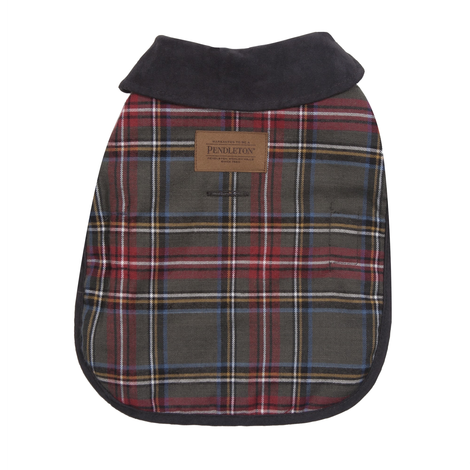 Pendleton XS Grey Stewart Plaid & Velcro Dog Coat