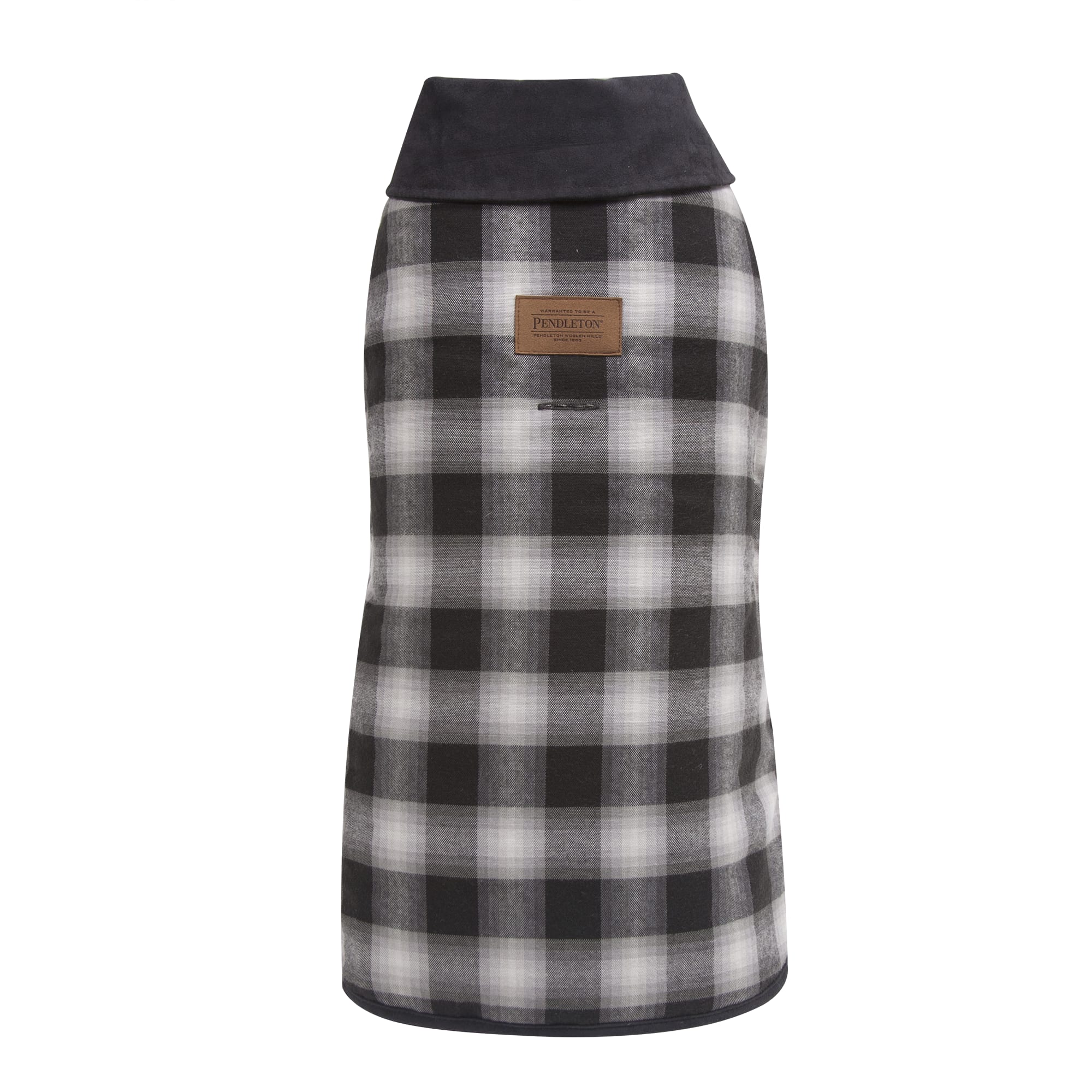 Pendleton Charcoal Ombre Plaid Dog Coat, Medium Petco