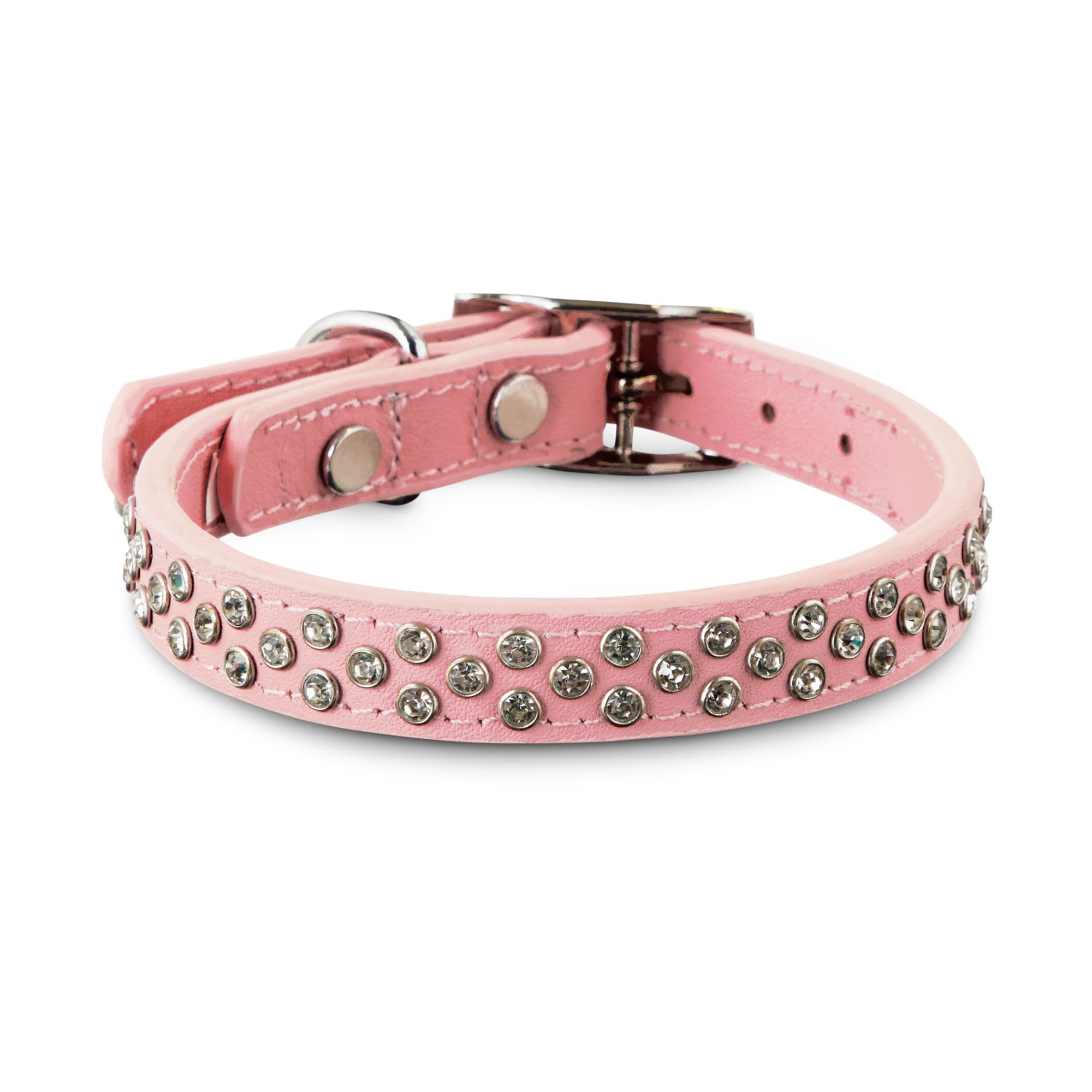 small pink dog collar