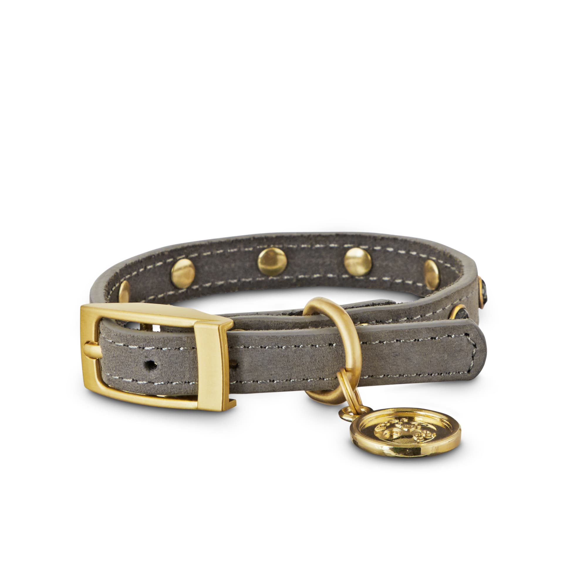 Bond & Co. Jeweled Gray Suede Dog Collar eBay