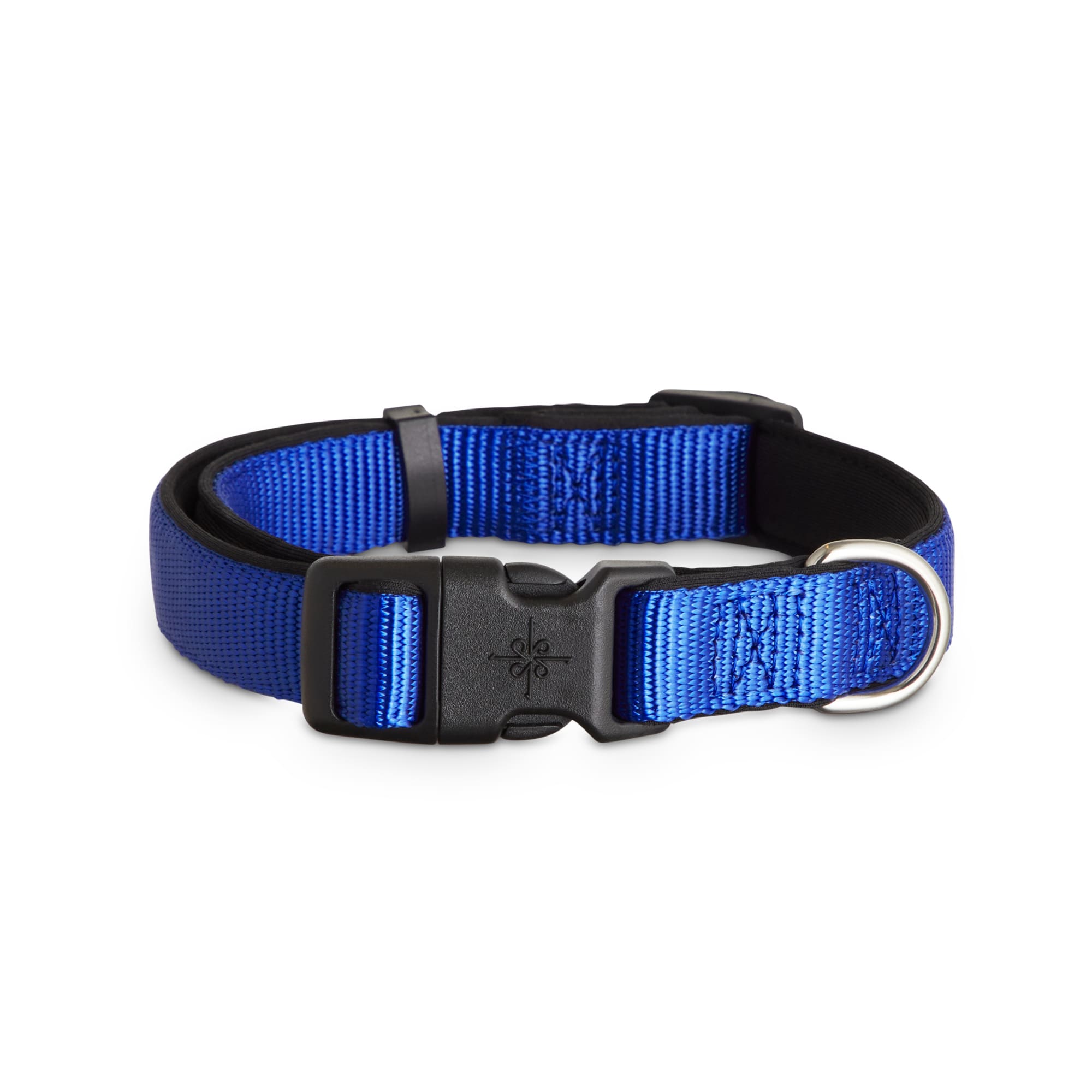 YOULY Blue Neoprene Padded Dog Collar, Medium Petco